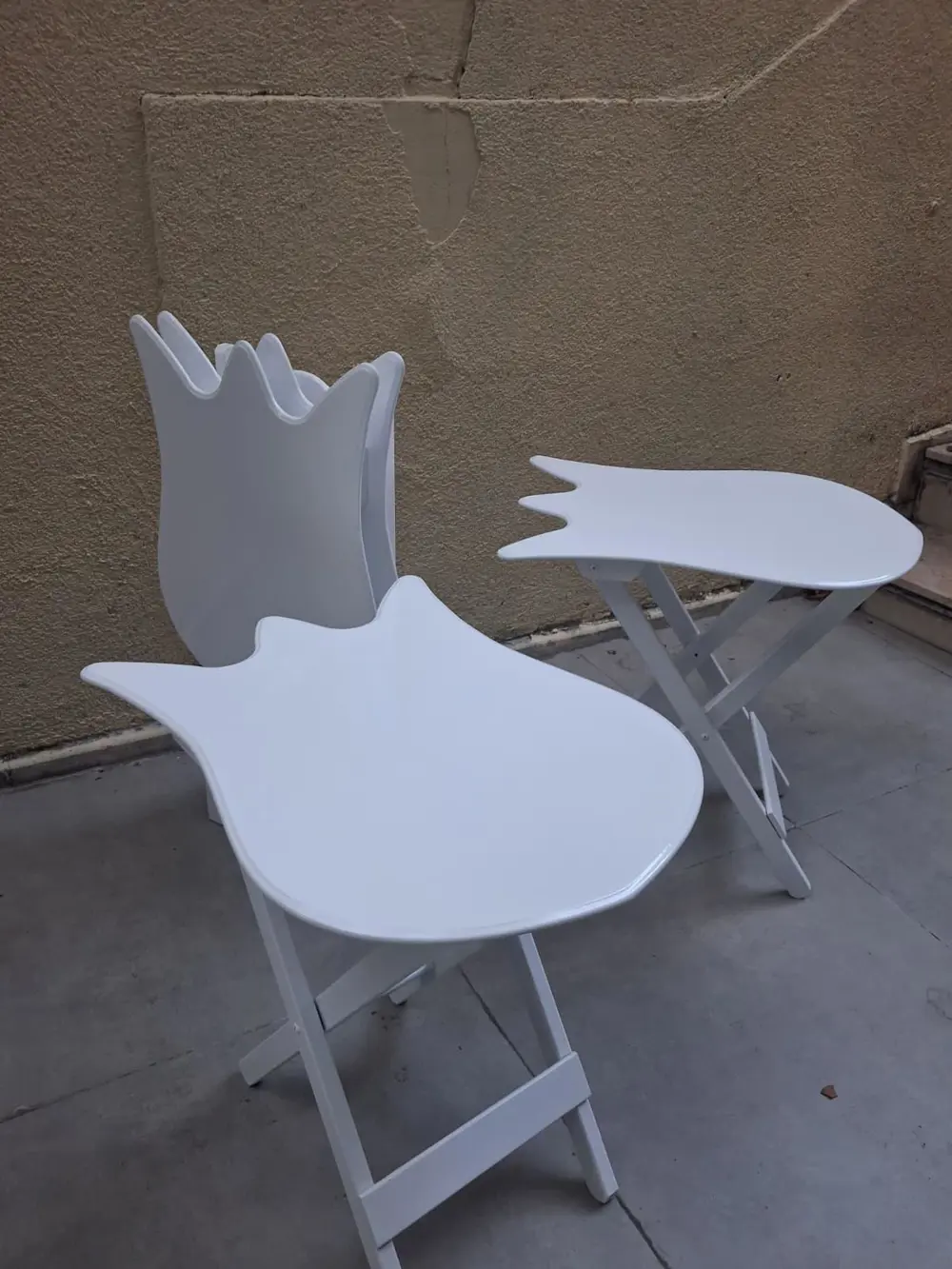 Zigon Çanta 90539 Lale Model Dörtlü Takım Ahşap MDF Beyaz Renk El