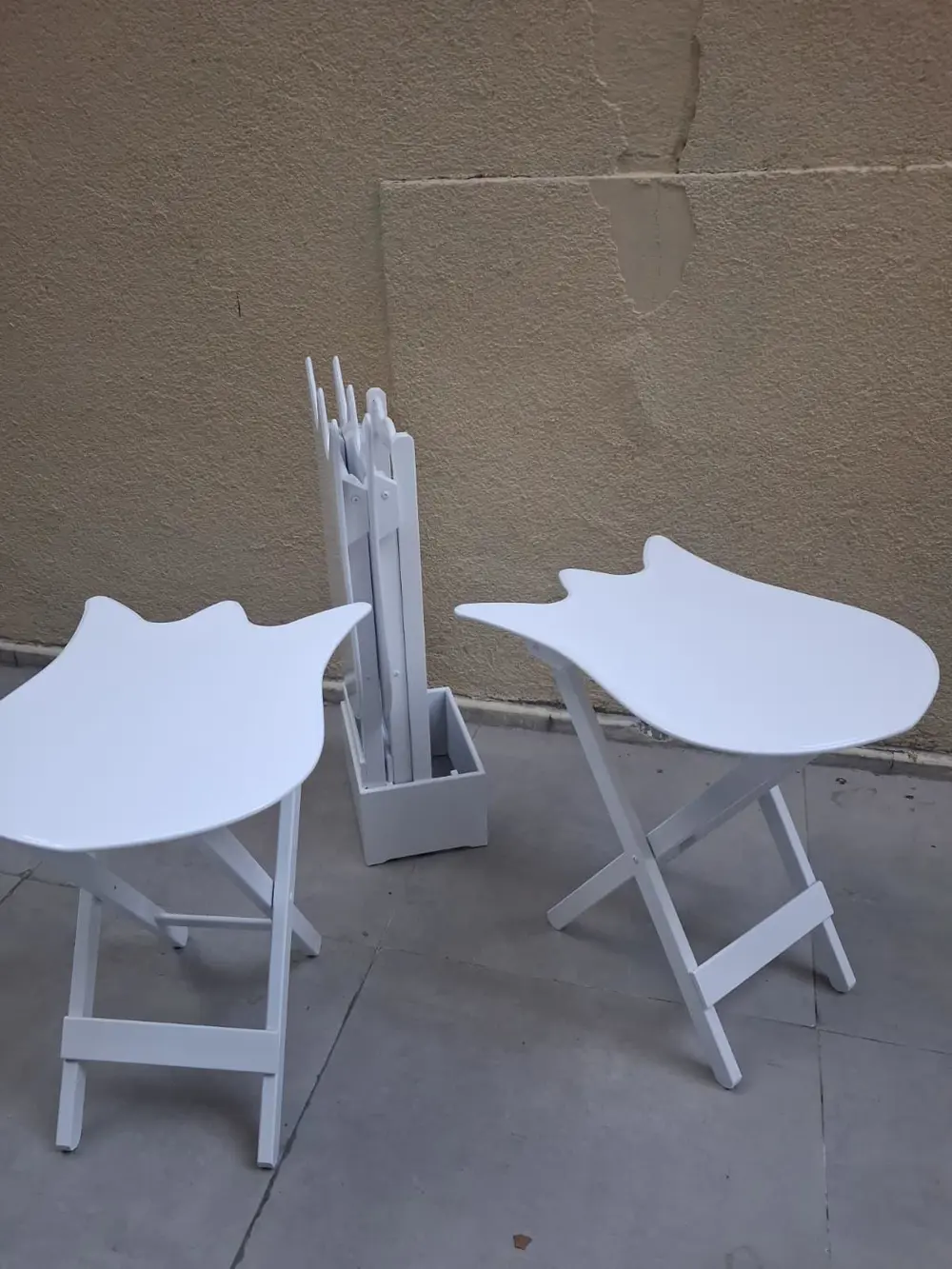 Zigon Çanta 90539 Lale Model Dörtlü Takım Ahşap MDF Beyaz Renk El