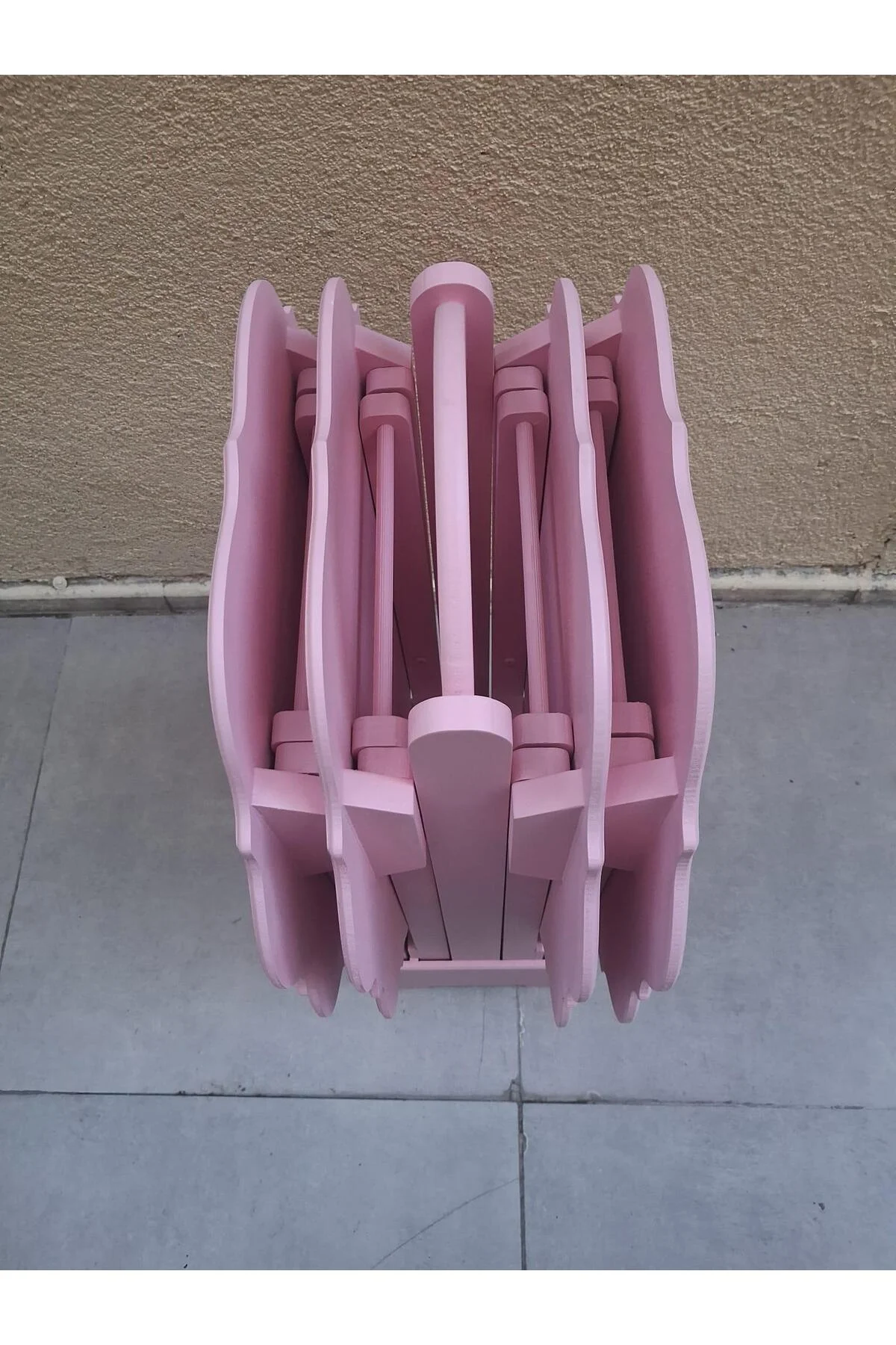 Zigon Çanta 90541 Yonca Takım Dörtlü Model Ahşap MDF Parlak Pembe Renk El Yapım - Görsel 7
