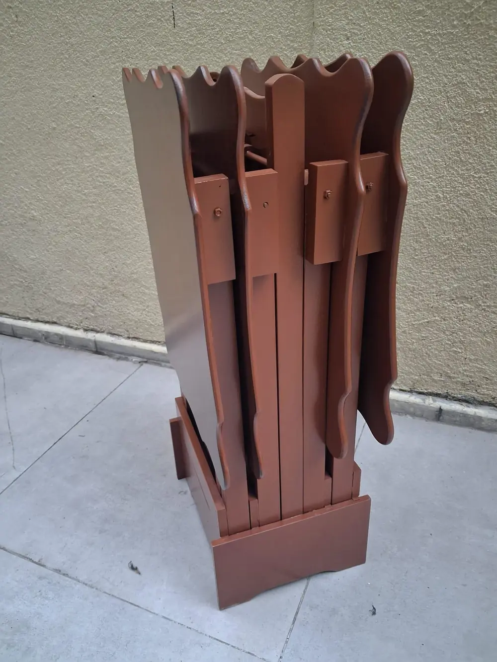 Zigon Çanta  90560 Sehpa Dikdörtgen Model Kayın Torna Parlak Cevi