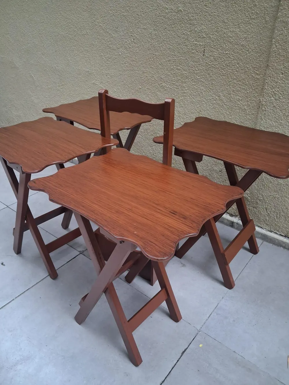 Zigon Çanta  90560 Sehpa Dikdörtgen Model Kayın Torna Parlak Cevi