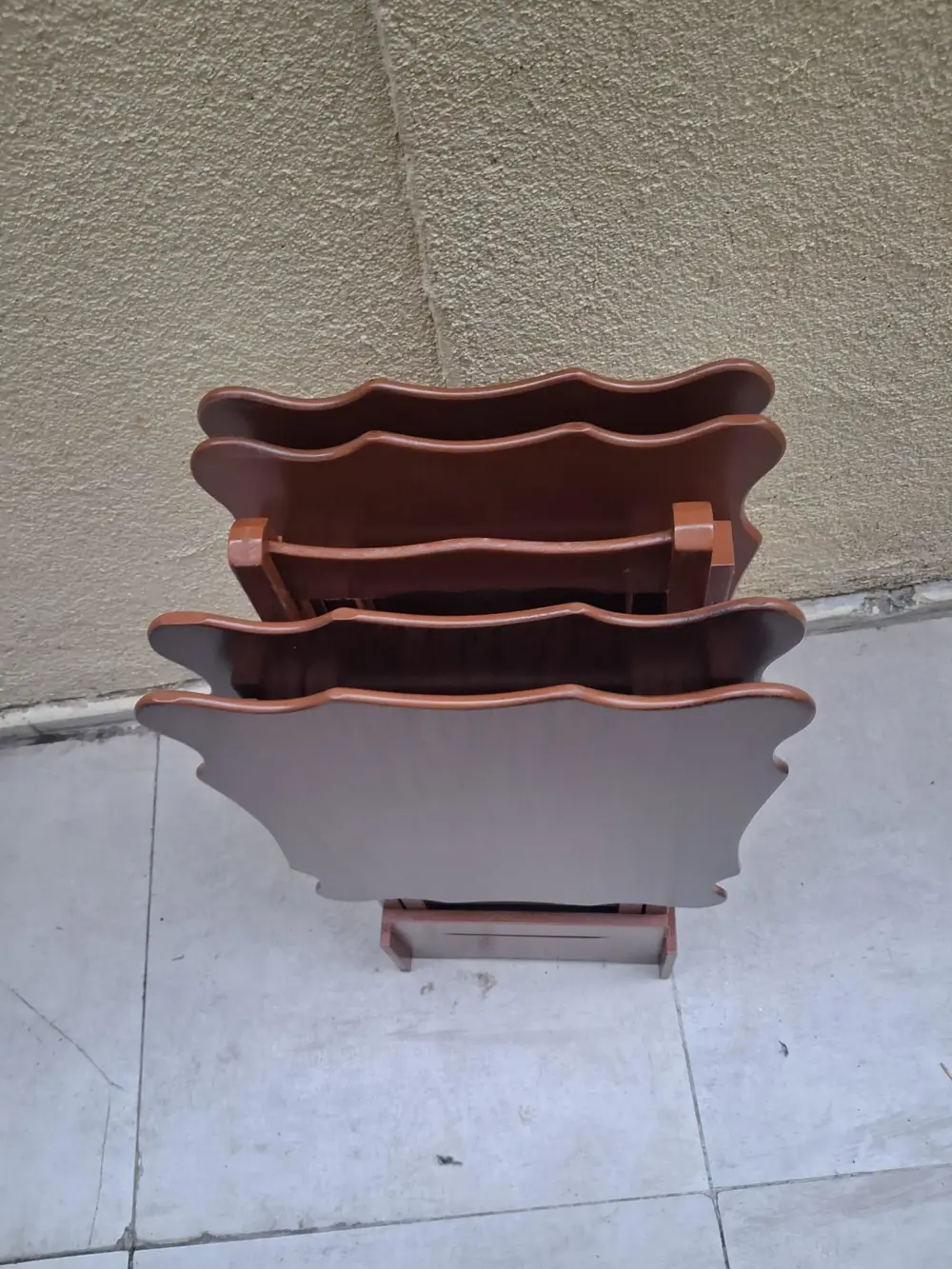 Zigon Çanta  90560 Sehpa Dikdörtgen Model Kayın Torna Parlak Cevi