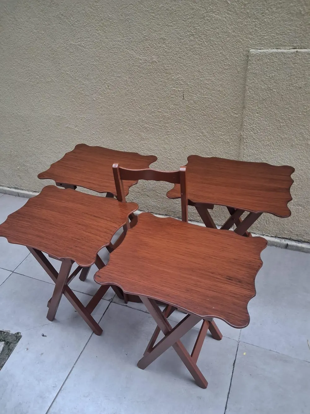 Zigon Çanta  90560 Sehpa Dikdörtgen Model Kayın Torna Parlak Cevi