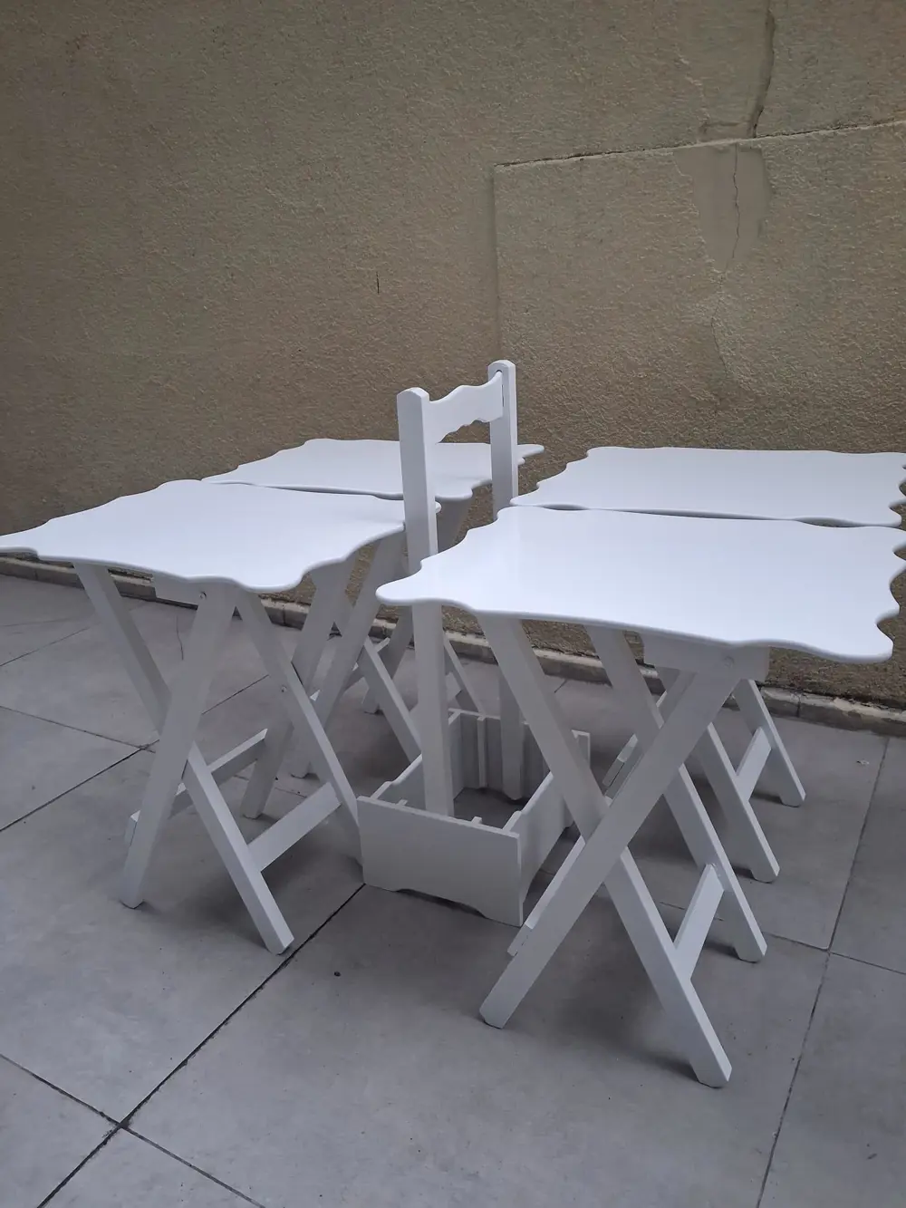 Zigon Çanta  90561 Sehpa Dikdörtgen Model Kayın Torna Parlak Beya