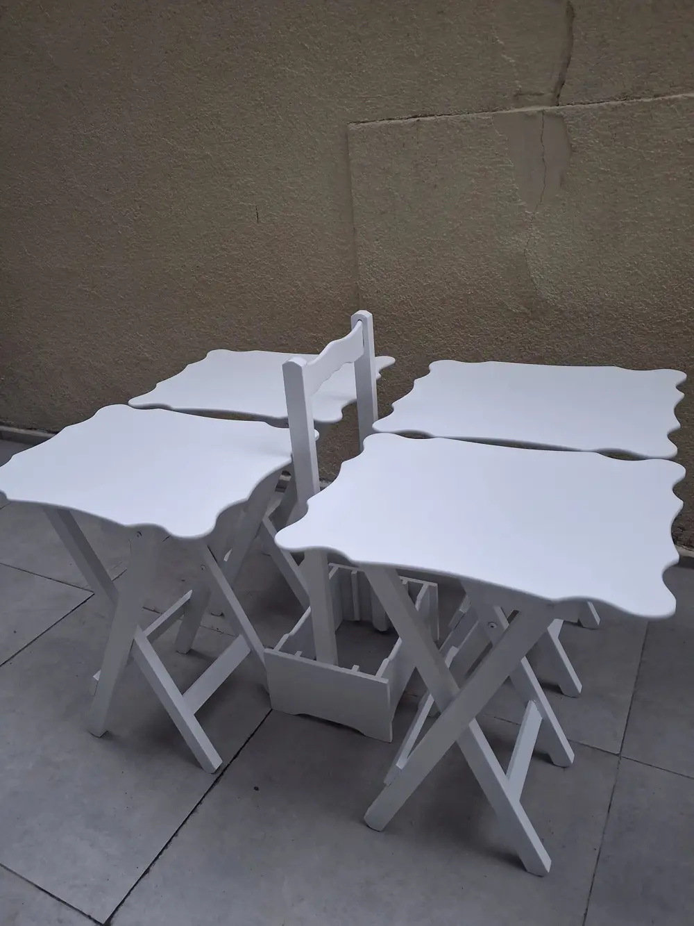 Zigon Çanta  90561 Sehpa Dikdörtgen Model Kayın Torna Parlak Beya