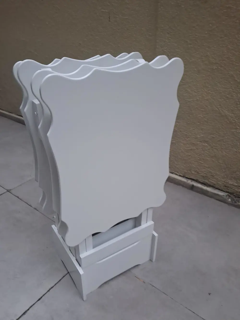 Zigon Çanta  90561 Sehpa Dikdörtgen Model Kayın Torna Parlak Beya