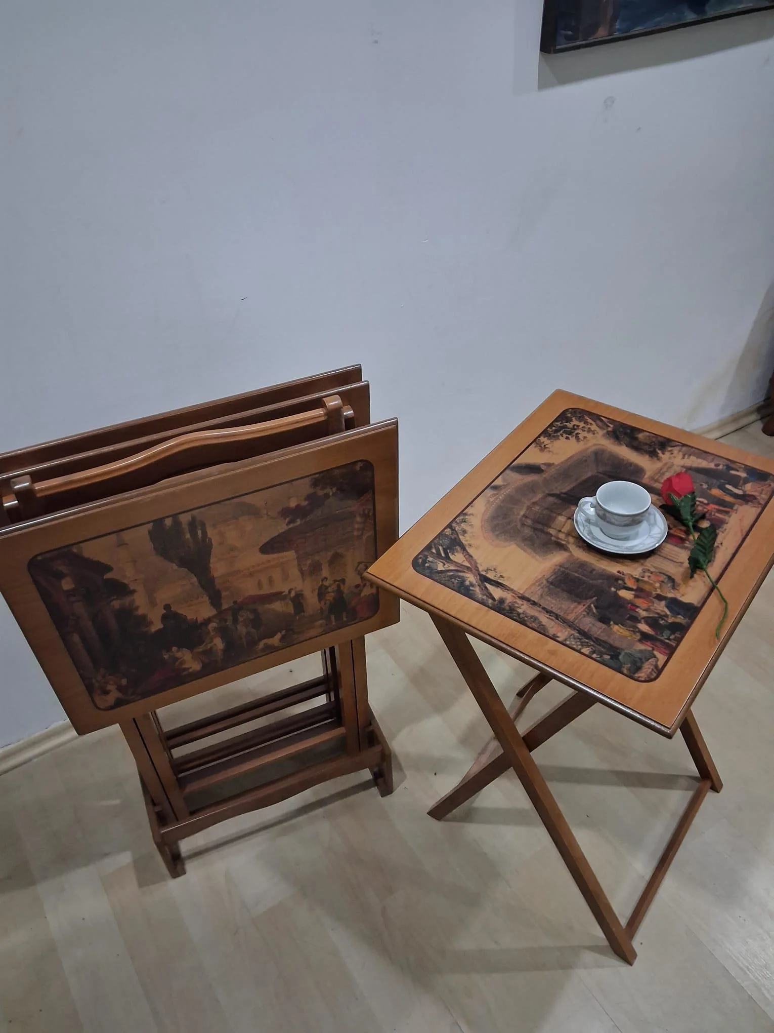 Zigon Çanta 90637 Resimli Büyük Model Parlak Ceviz Lake Kayın Aya