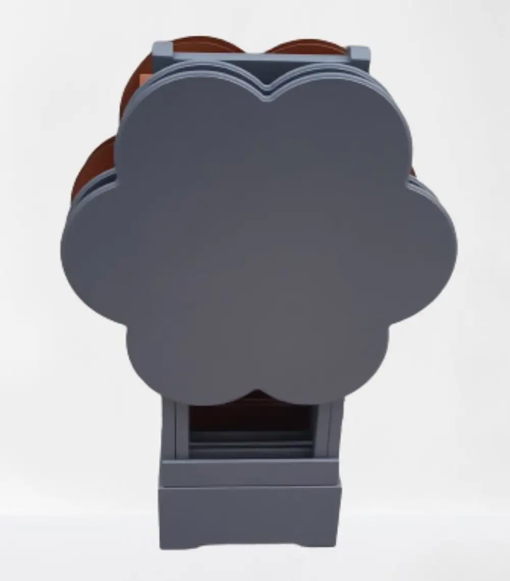 Zigon Çanta 9109 Sehpa Papatya Model Ahşap MDF Ceviz ve Gri Renk 