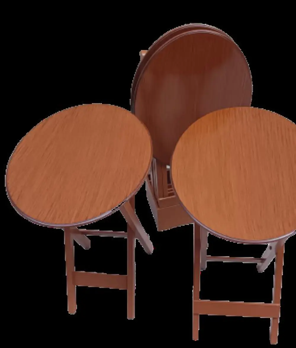 Zigon Çanta OVAL 90135 Dörtlü Model Ahşap MDF Parlak Ceviz Lake E