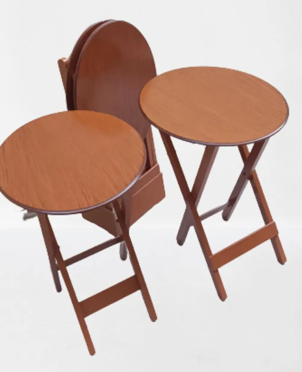 Zigon Çanta OVAL 90135 Dörtlü Model Ahşap MDF Parlak Ceviz Lake E