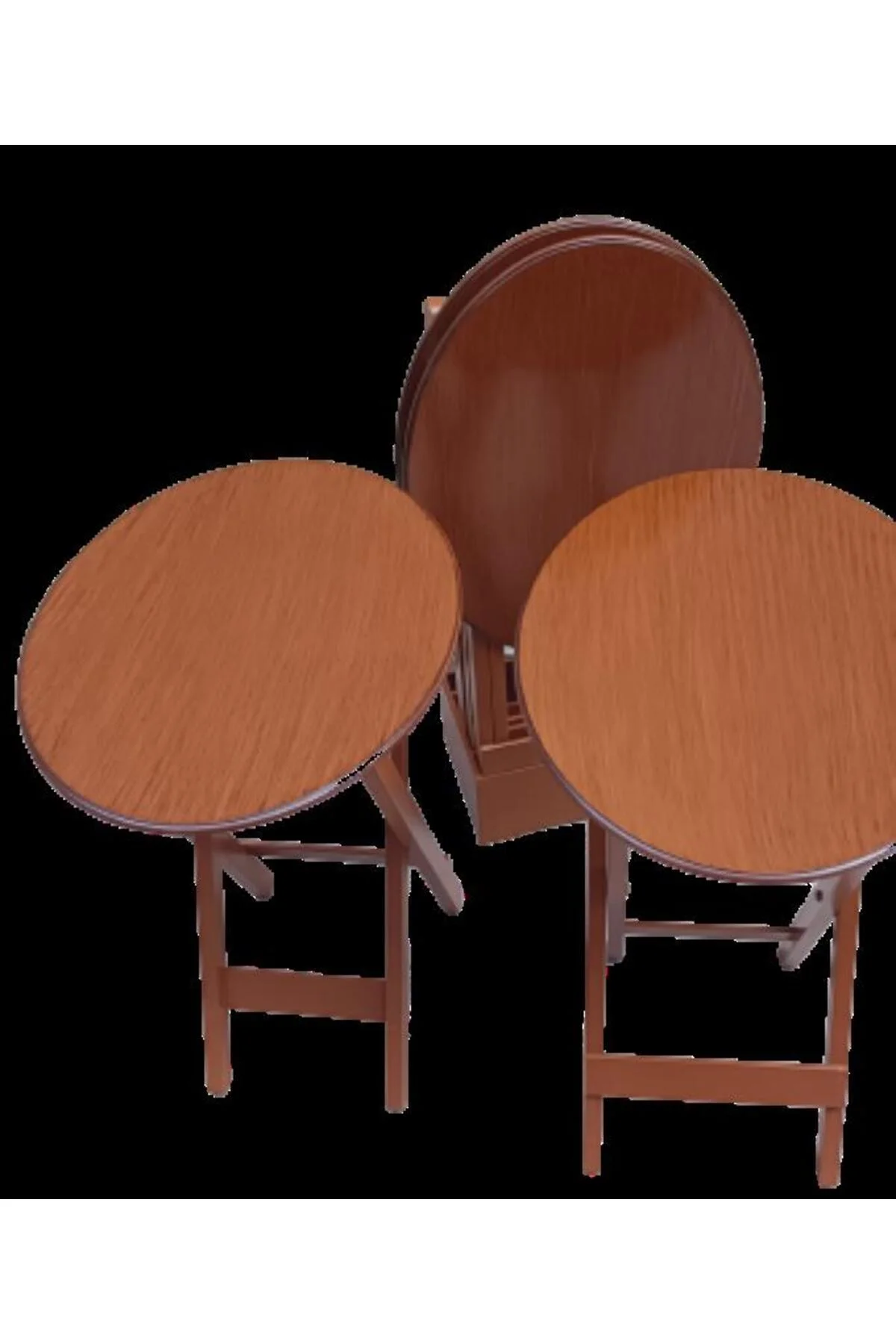 Zigon Çanta OVAL 90135 Dörtlü Model Ahşap MDF Parlak Ceviz Lake El Yapımı - Görsel 4