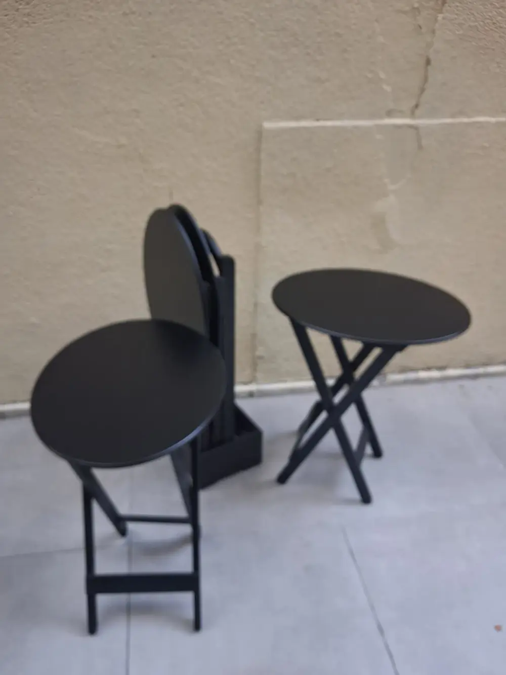 Zigon Çanta OVAL 90540 Dörtlü Model Ahşap MDF Parlak Siyah Lake E