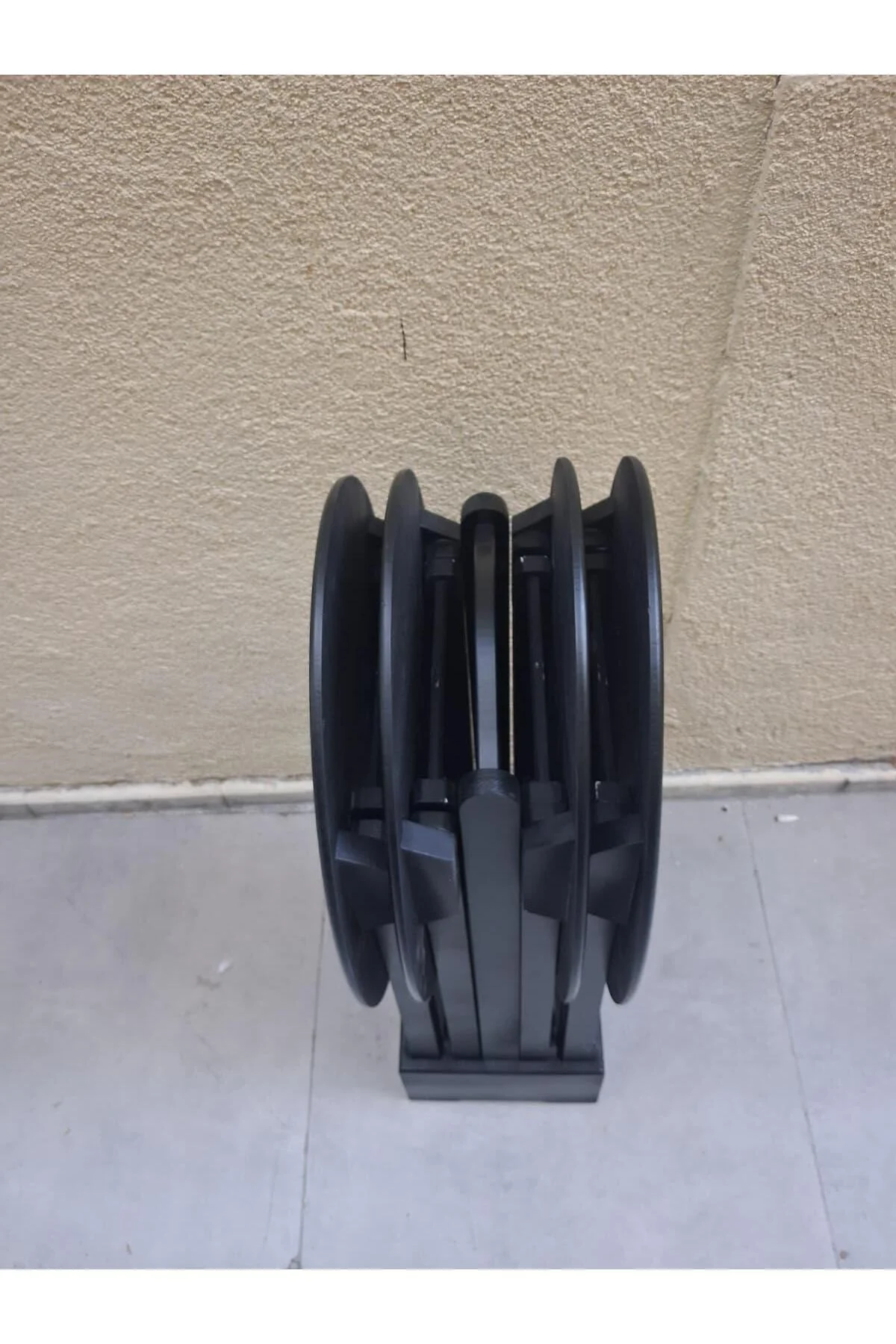Zigon Çanta OVAL 90540 Dörtlü Model Ahşap MDF Parlak Siyah Lake El Yapımı - Görsel 2