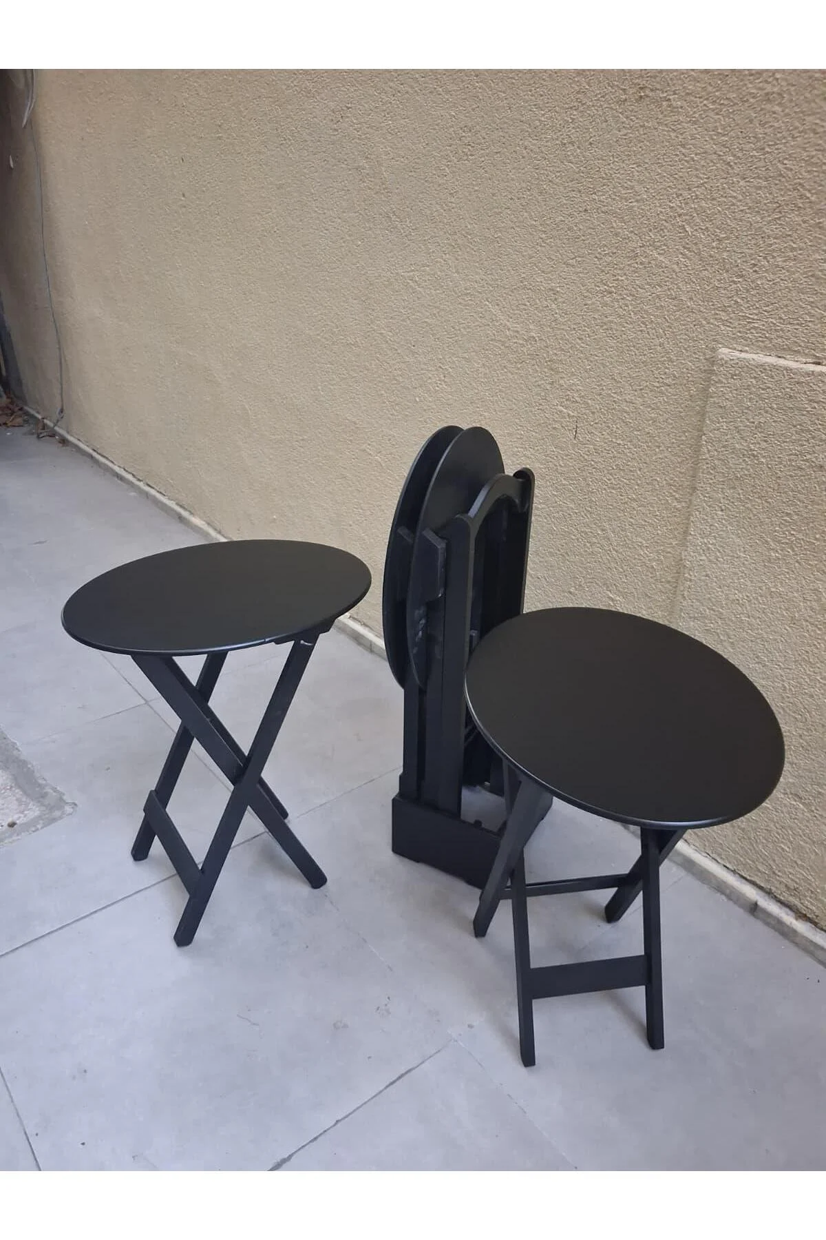 Zigon Çanta OVAL 90540 Dörtlü Model Ahşap MDF Parlak Siyah Lake El Yapımı - Görsel 8