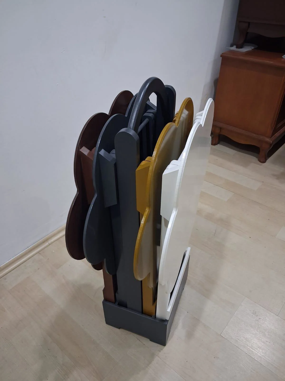 Zigon Çanta Papatya 90650  Dörtlü  Model Ahşap MDF Parlak 4  Renk