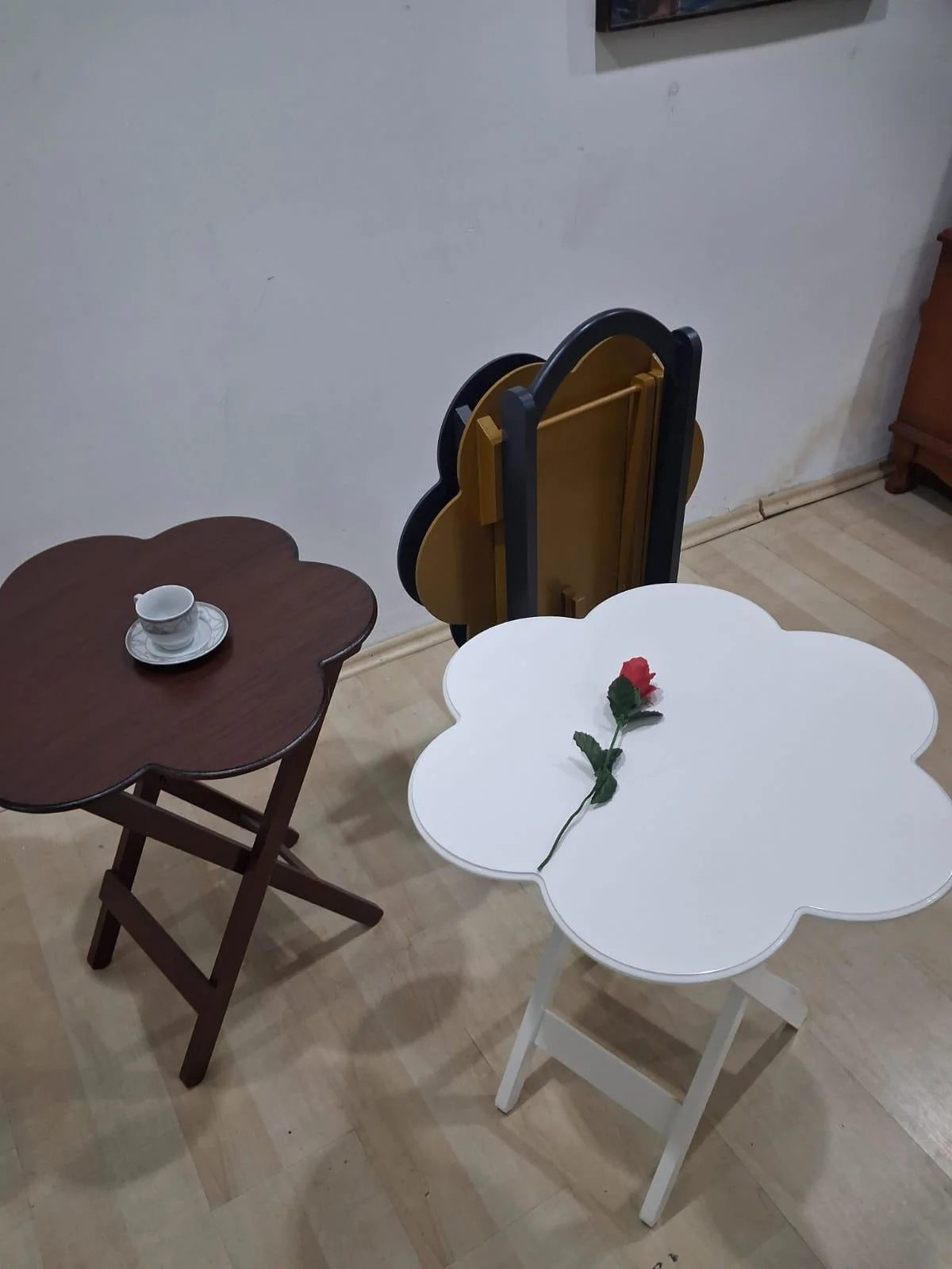 Zigon Çanta Papatya 90650  Dörtlü  Model Ahşap MDF Parlak 4  Renk