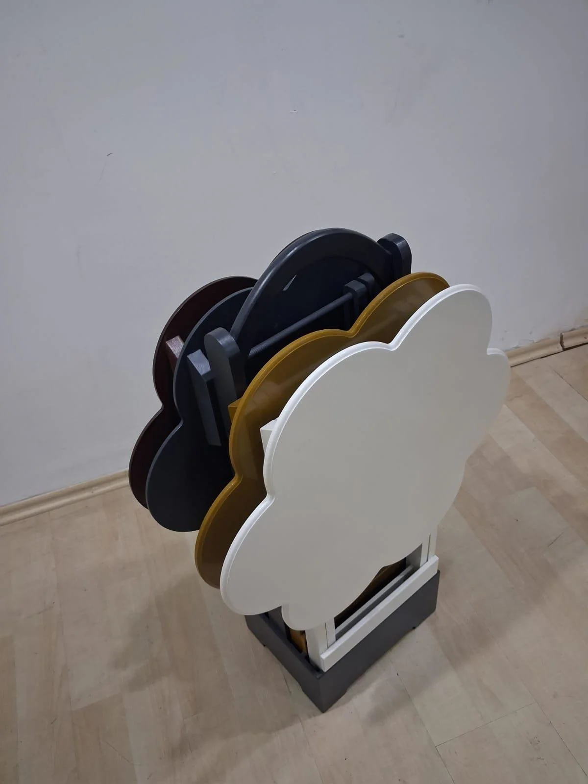 Zigon Çanta Papatya 90650  Dörtlü  Model Ahşap MDF Parlak 4  Renk