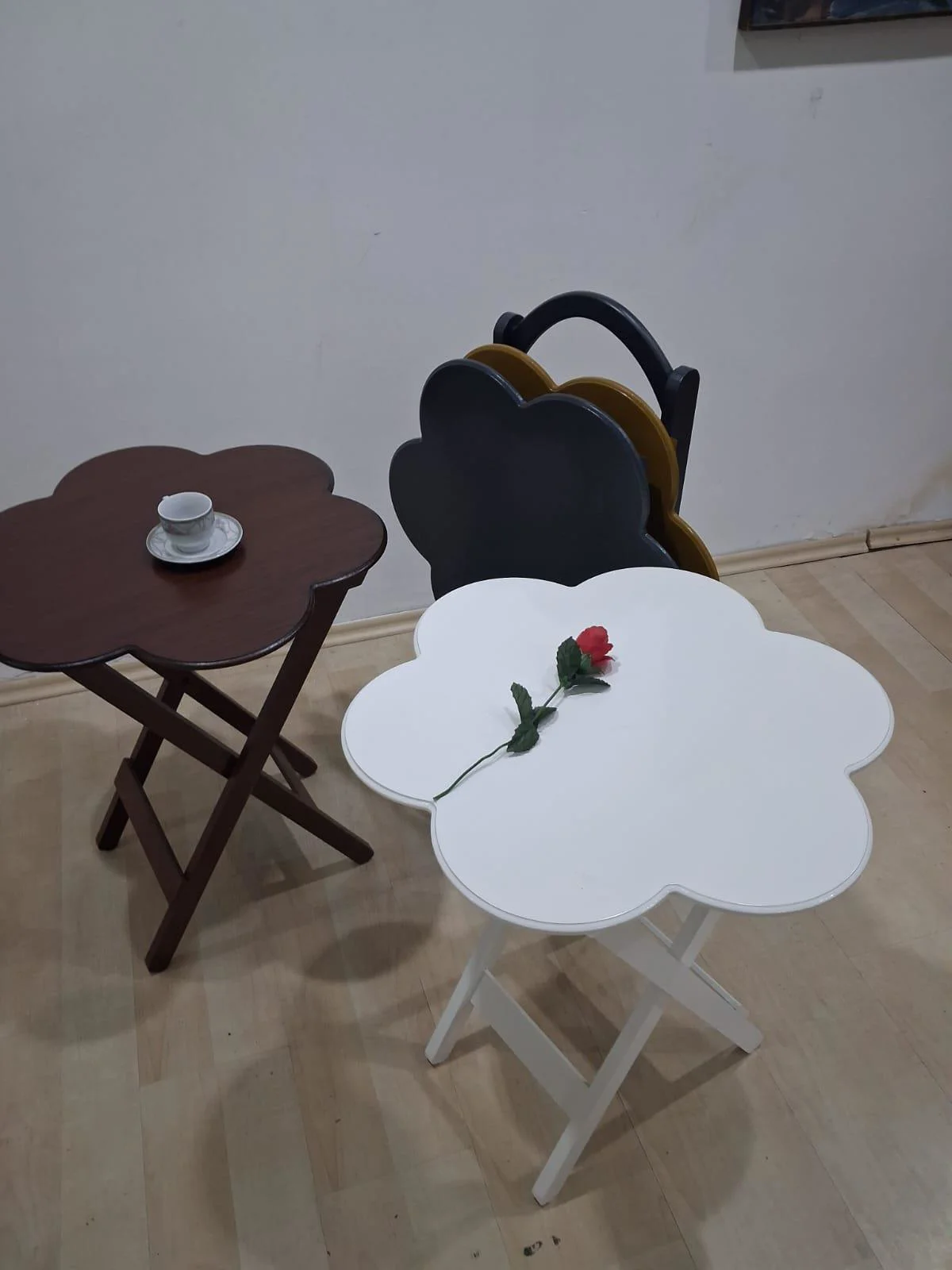 Zigon Çanta Papatya 90650  Dörtlü  Model Ahşap MDF Parlak 4  Renk