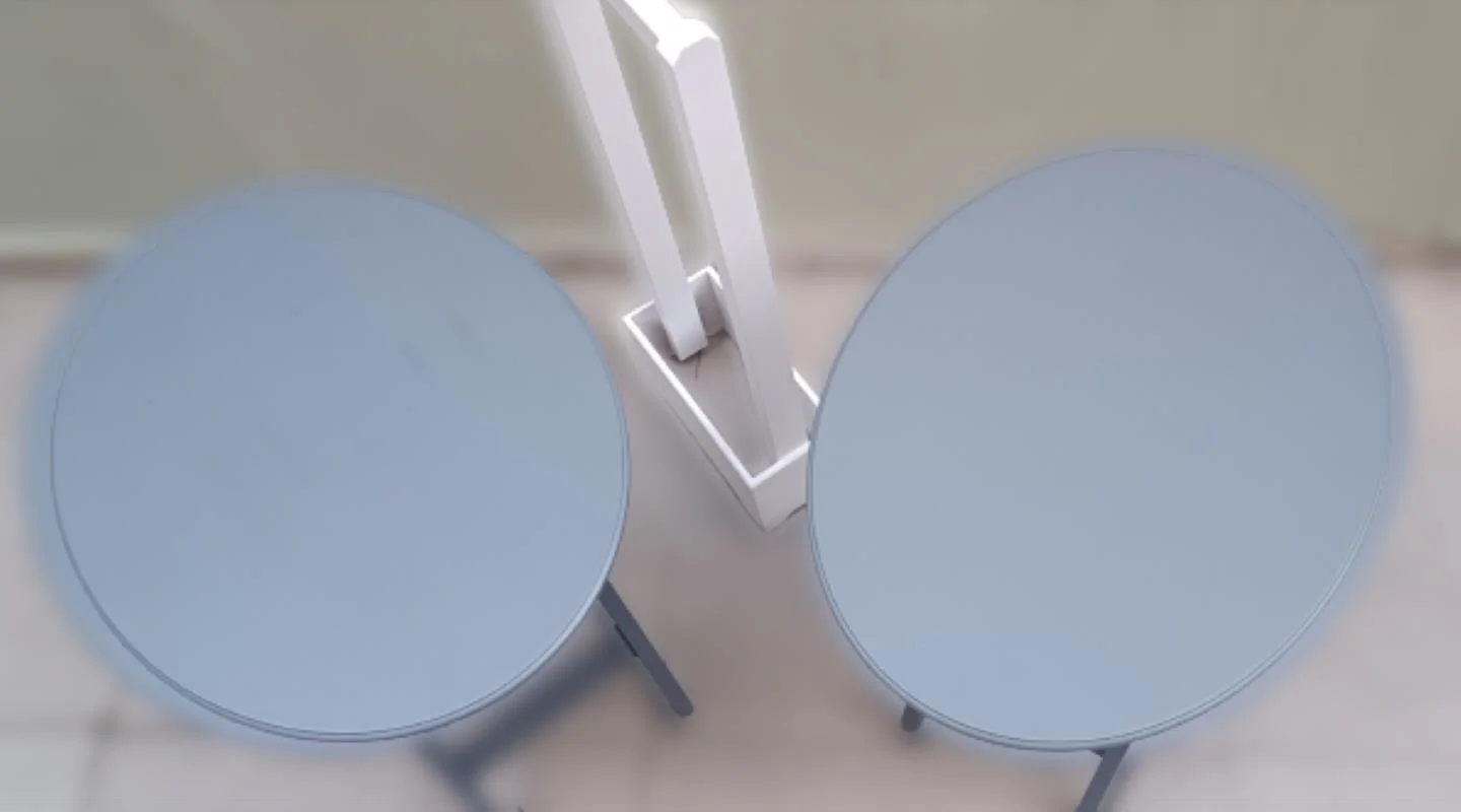 Zigon Çanta Sehpa 90122 Oval Model İkili Takım Ahşap Mdf Gri Renk Uyum El Yapımı