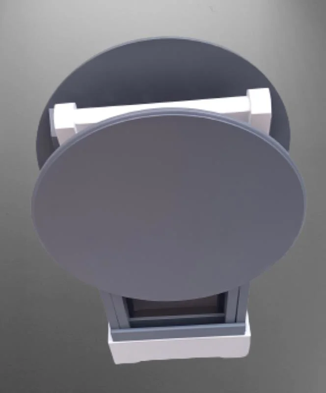 Zigon Çanta Sehpa 90122 Oval Model İkili Takım Ahşap Mdf Gri Renk Uyum El Yapımı