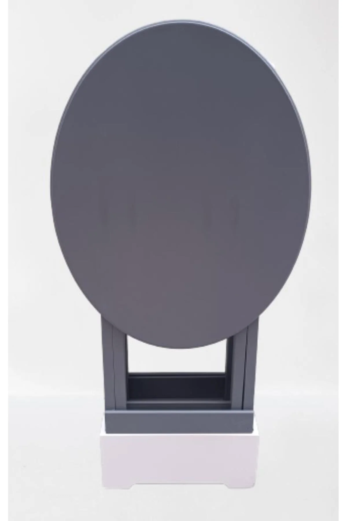 Zigon Çanta Sehpa 90122 Oval Model İkili Takım Ahşap Mdf Gri Renk Uyum El Yapımı - Görsel 8