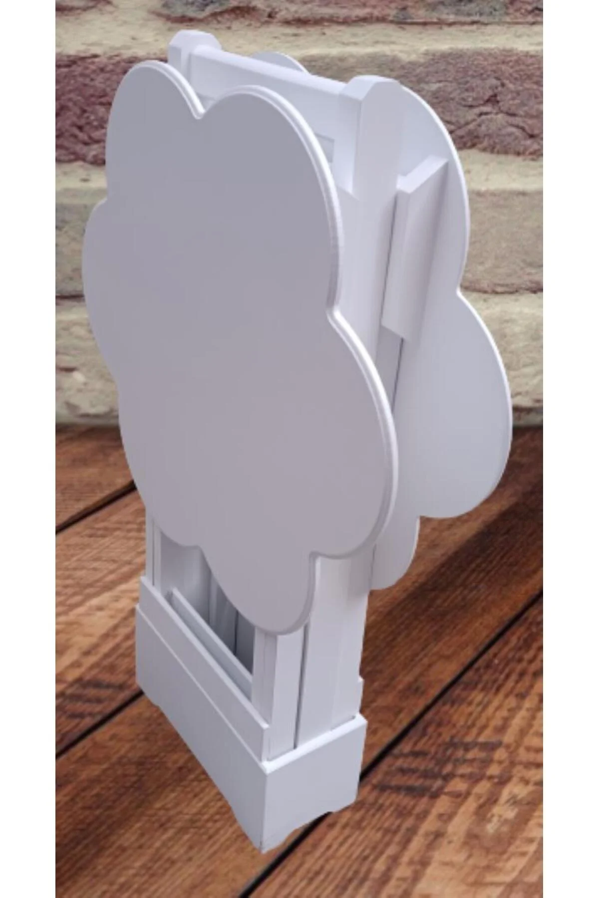 Zigon Çanta Sehpa 90105 Papatya İkili Model Takım Ahşap MDF Beyaz Renk Uyum El Yapım - Görsel 8