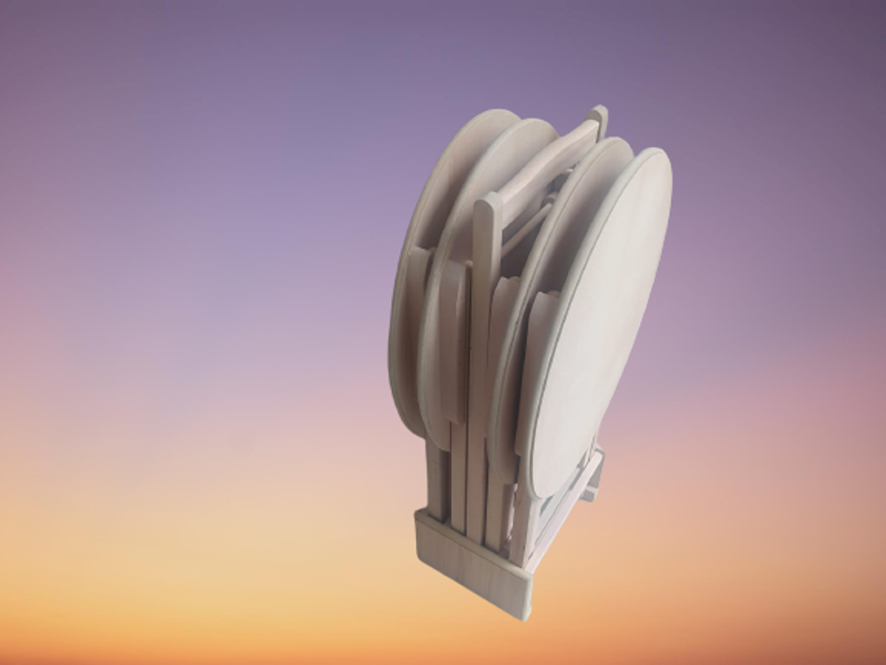 Zigon Çanta st 18161 Sehpa Oval Klasik Model Kayın Ayak gövde HAM