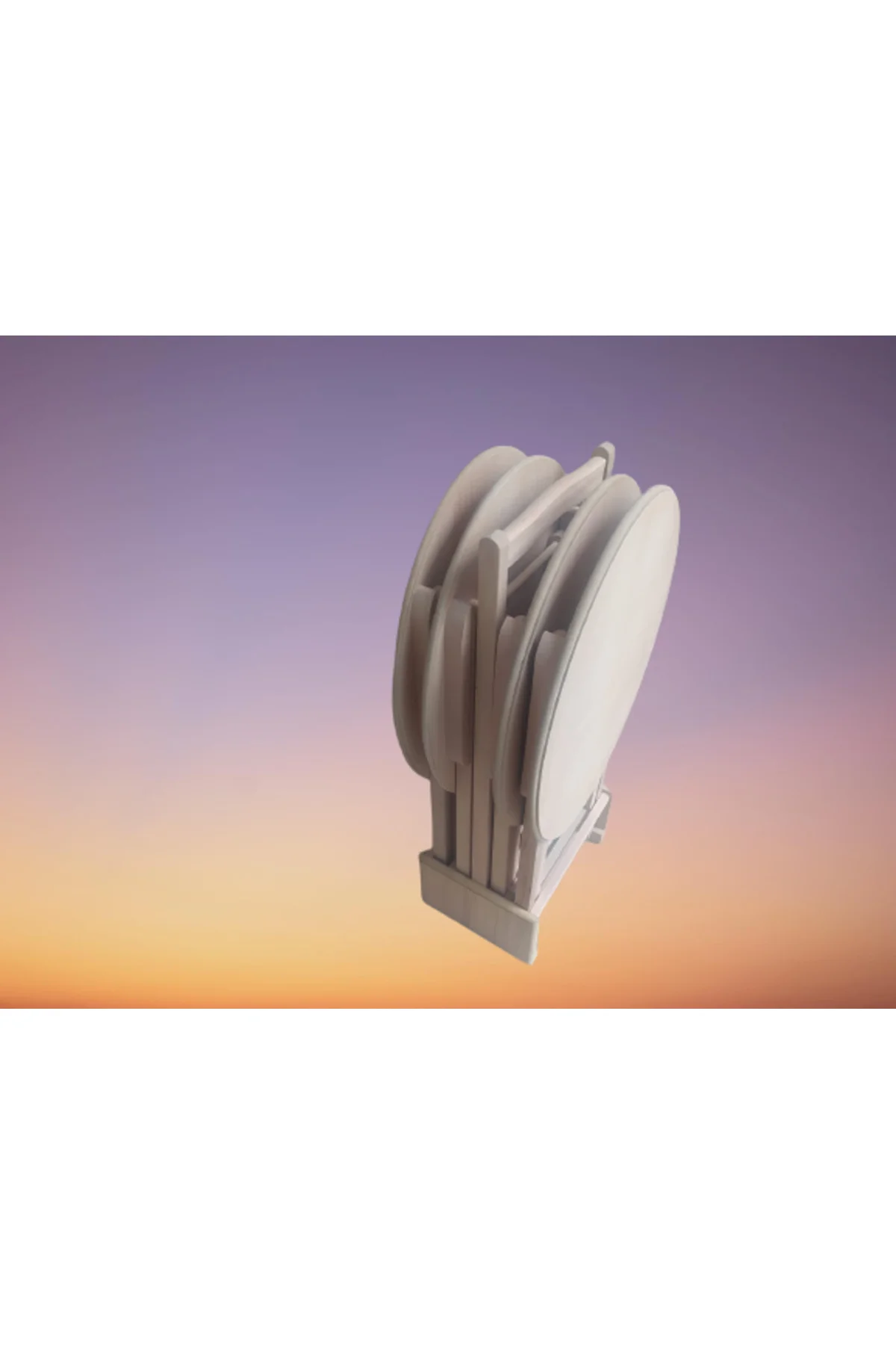 Zigon Çanta st 18161 Sehpa Oval Klasik Model Kayın Ayak gövde HAM El Yapım - Görsel 2