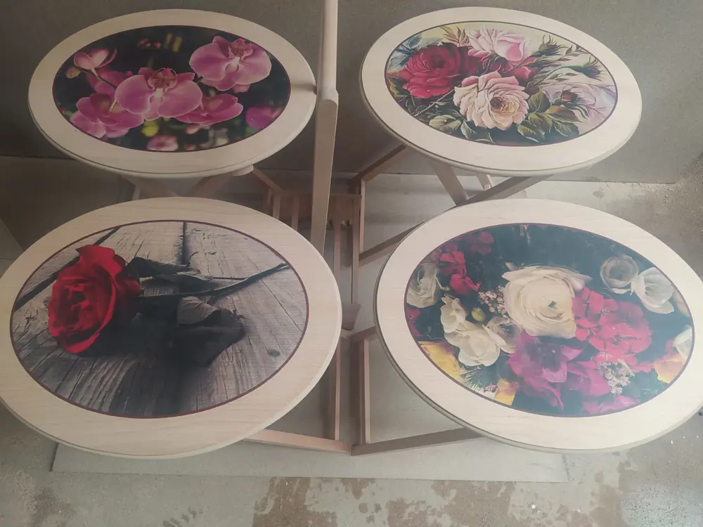 Zigon Çanta st 18163 Sehpa Çiçek Resimli MOTİF MODEL HAM boyasız 