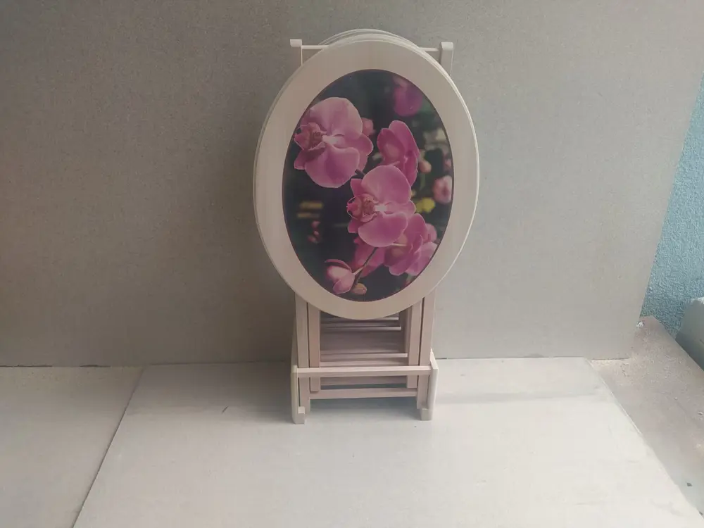 Zigon Çanta st 18163 Sehpa Çiçek Resimli MOTİF MODEL HAM boyasız 