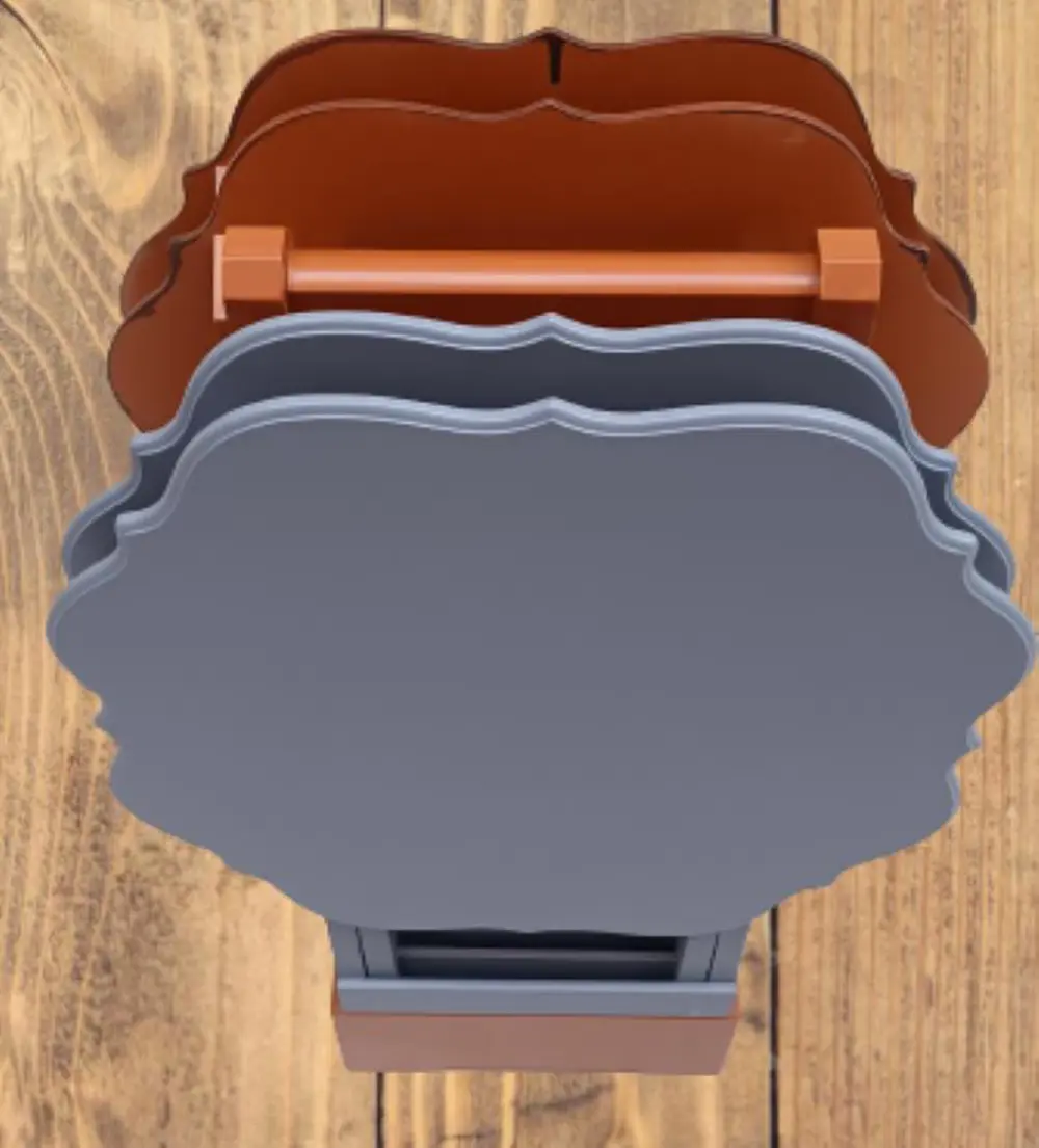 Zigon Çanta ST 90089 Sehpa Yonca Model Ahşap MDF Ceviz-Gri Renk U