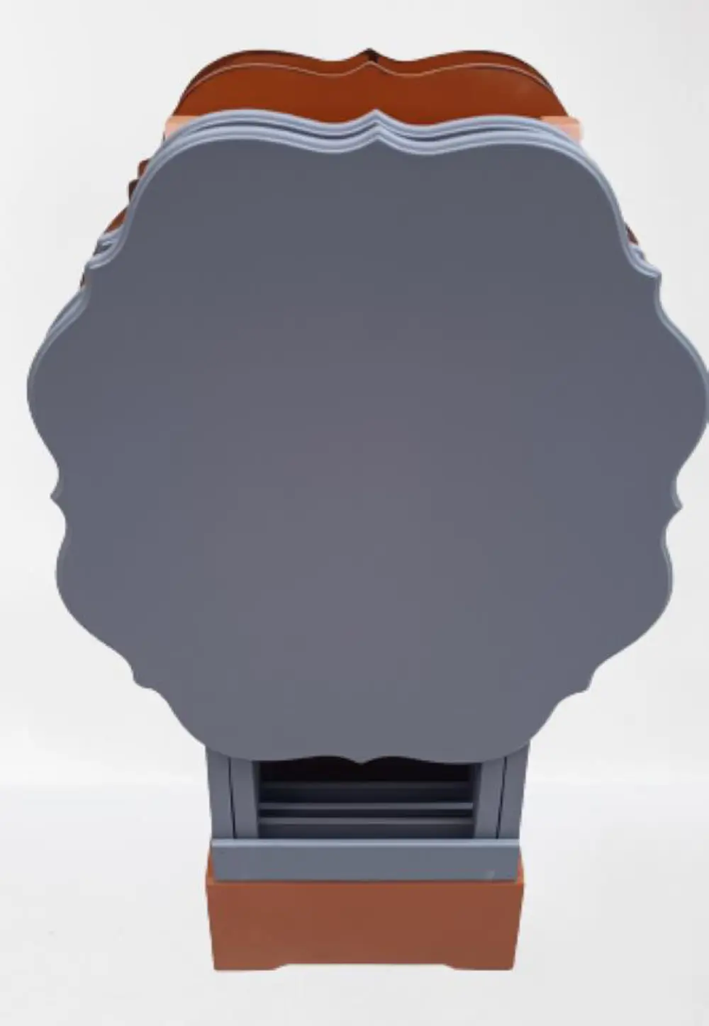 Zigon Çanta ST 90089 Sehpa Yonca Model Ahşap MDF Ceviz-Gri Renk U