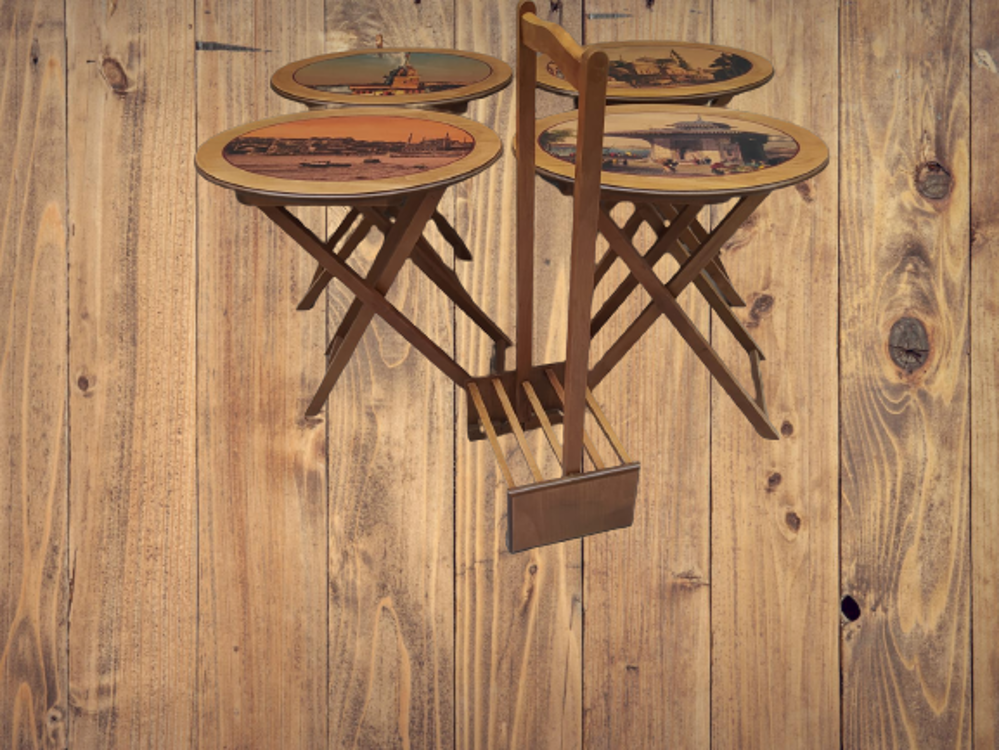 Zigon Çanta18207 Oval Resimli Klasik MODEL Kayın Ayak Parlak cevi