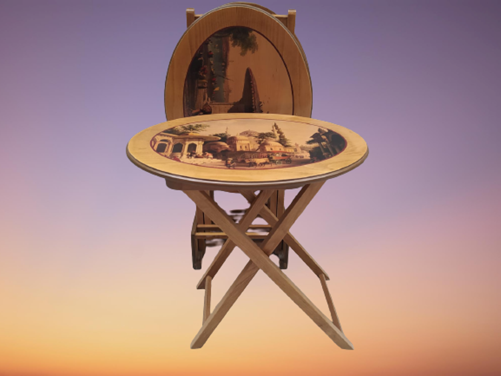 Zigon Çanta18207 Oval Resimli Klasik MODEL Kayın Ayak Parlak cevi