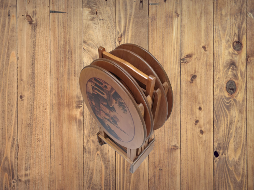 Zigon Çanta18207 Oval Resimli Klasik MODEL Kayın Ayak Parlak cevi