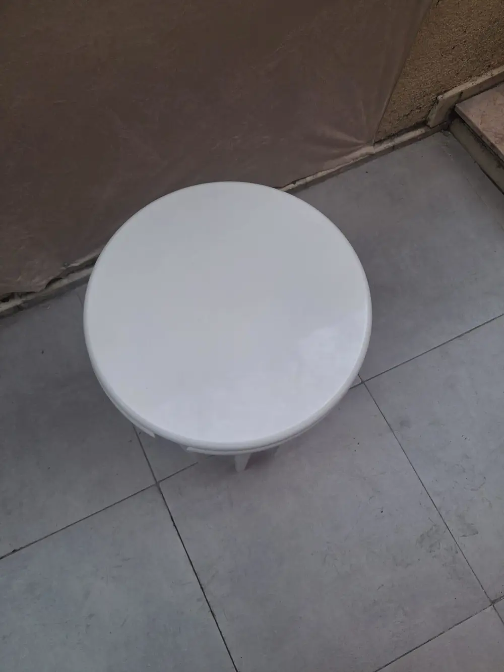 Zigon Dümen Sehpa 90607 Yuvarlak Model Kayın Torna Parlak Beyaz B