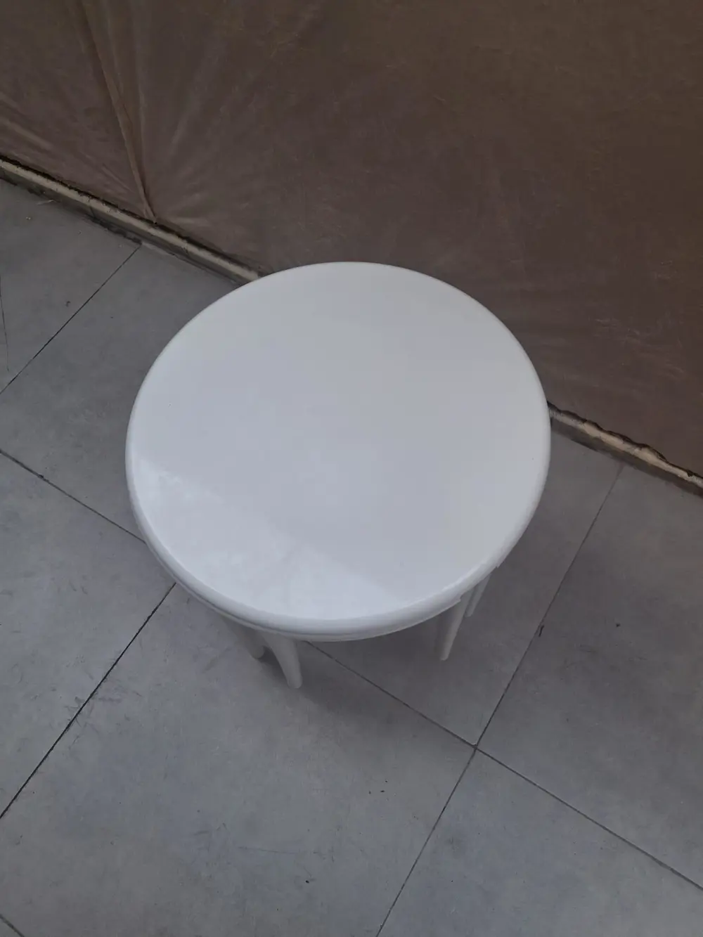 Zigon Dümen Sehpa 90607 Yuvarlak Model Kayın Torna Parlak Beyaz B