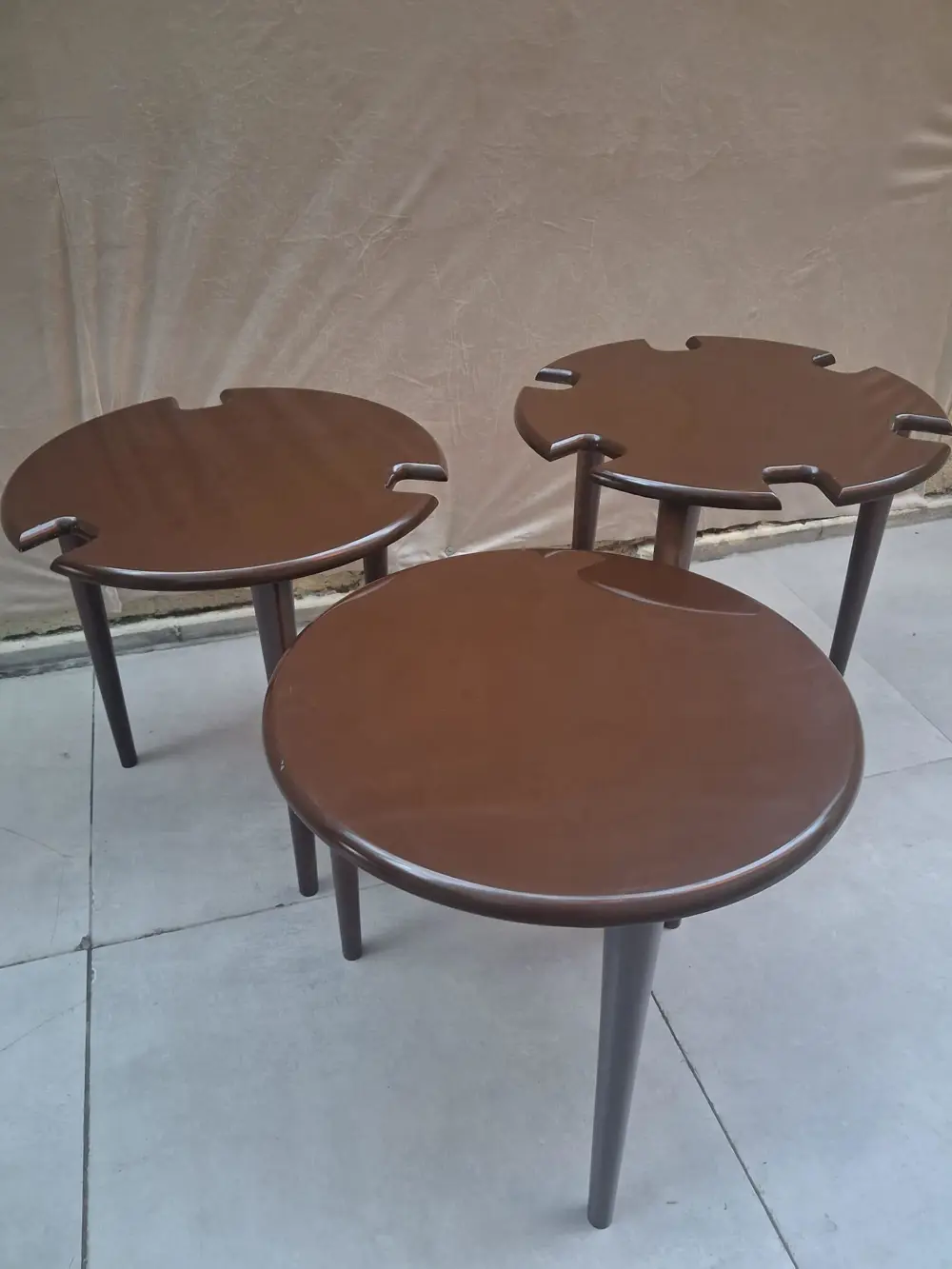 Zigon Dümen Sehpa 90608 Yuvarlak Model Kayın Torna Parlak Ceviz B Zigon Dümen Sehpa 90608 Yuvarlak Model Kayın Torna Parlak Ceviz B