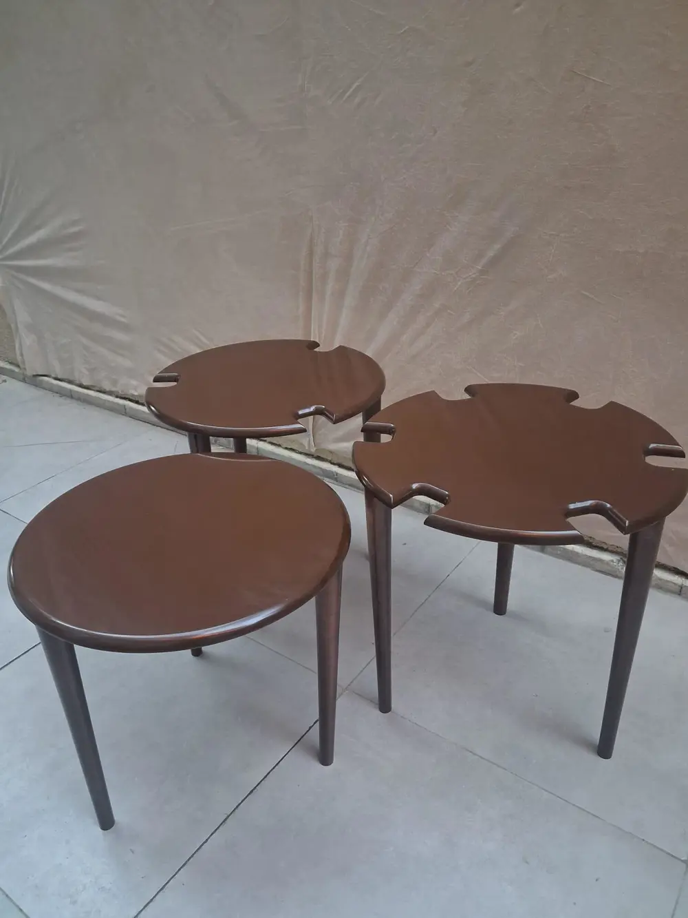 Zigon Dümen Sehpa 90608 Yuvarlak Model Kayın Torna Parlak Ceviz B Zigon Dümen Sehpa 90608 Yuvarlak Model Kayın Torna Parlak Ceviz B