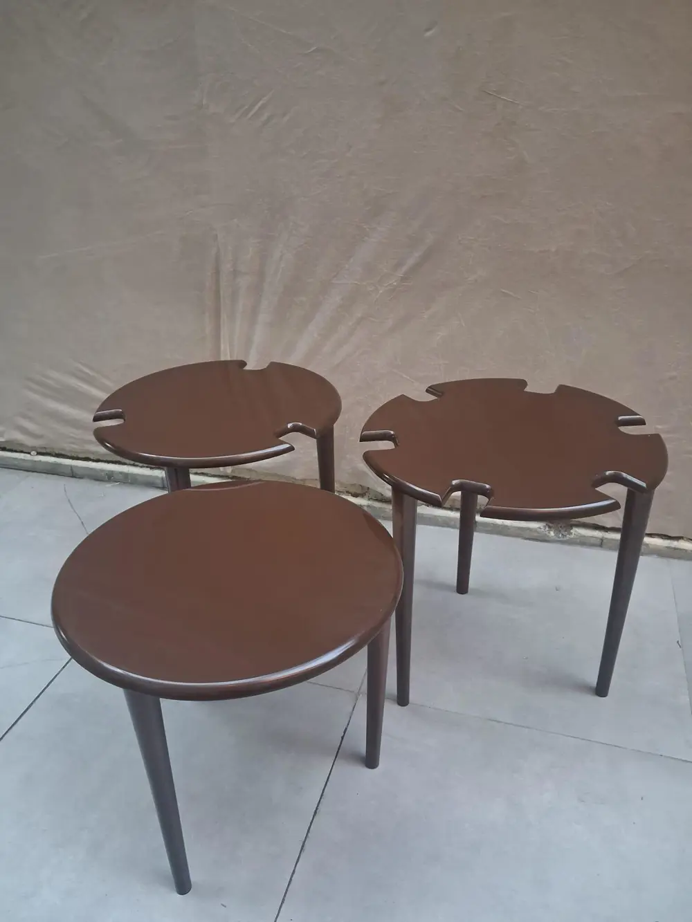Zigon Dümen Sehpa 90608 Yuvarlak Model Kayın Torna Parlak Ceviz B Zigon Dümen Sehpa 90608 Yuvarlak Model Kayın Torna Parlak Ceviz B