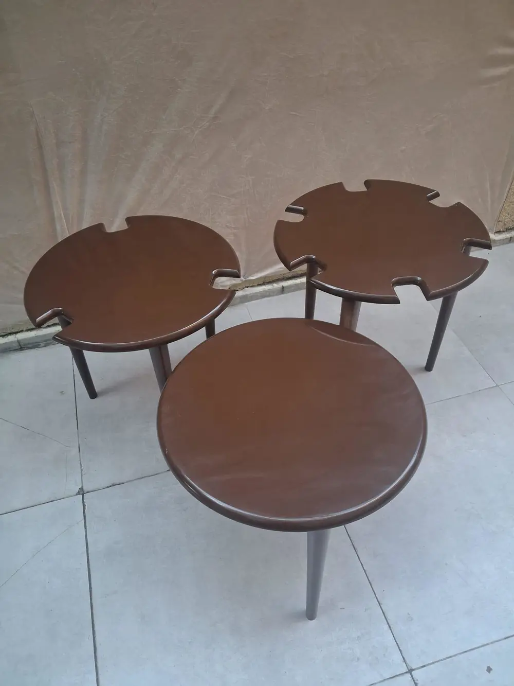 Zigon Dümen Sehpa 90608 Yuvarlak Model Kayın Torna Parlak Ceviz B Zigon Dümen Sehpa 90608 Yuvarlak Model Kayın Torna Parlak Ceviz B