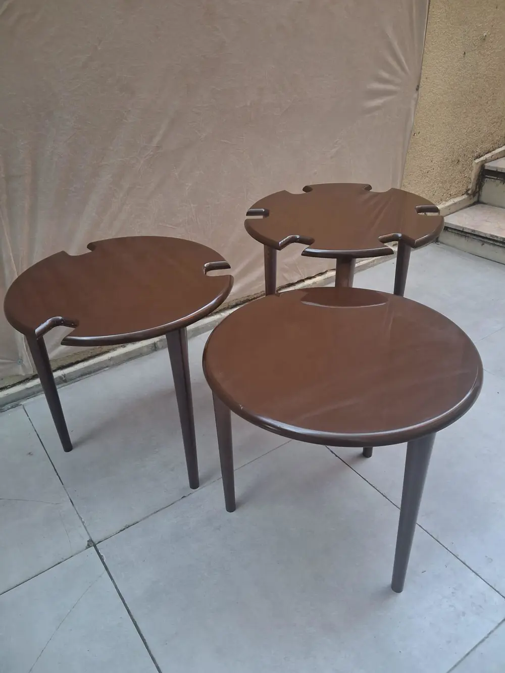 Zigon Dümen Sehpa 90608 Yuvarlak Model Kayın Torna Parlak Ceviz B Zigon Dümen Sehpa 90608 Yuvarlak Model Kayın Torna Parlak Ceviz B
