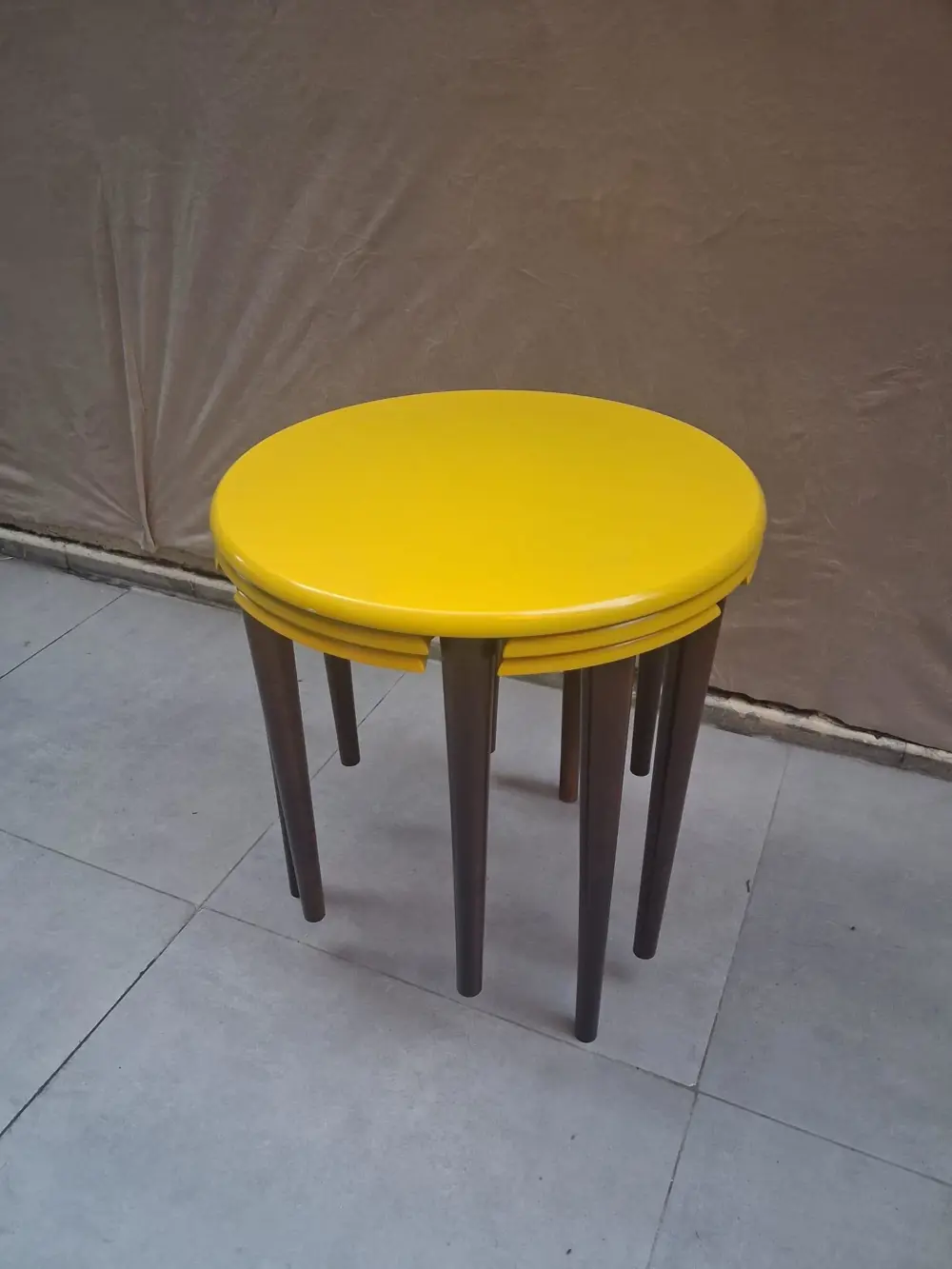 Zigon Dümen Sehpa 90609 Yuvarlak Model Kayın Torna Parlak Sarı Ta Zigon Dümen Sehpa 90609 Yuvarlak Model Kayın Torna Parlak Sarı Ta