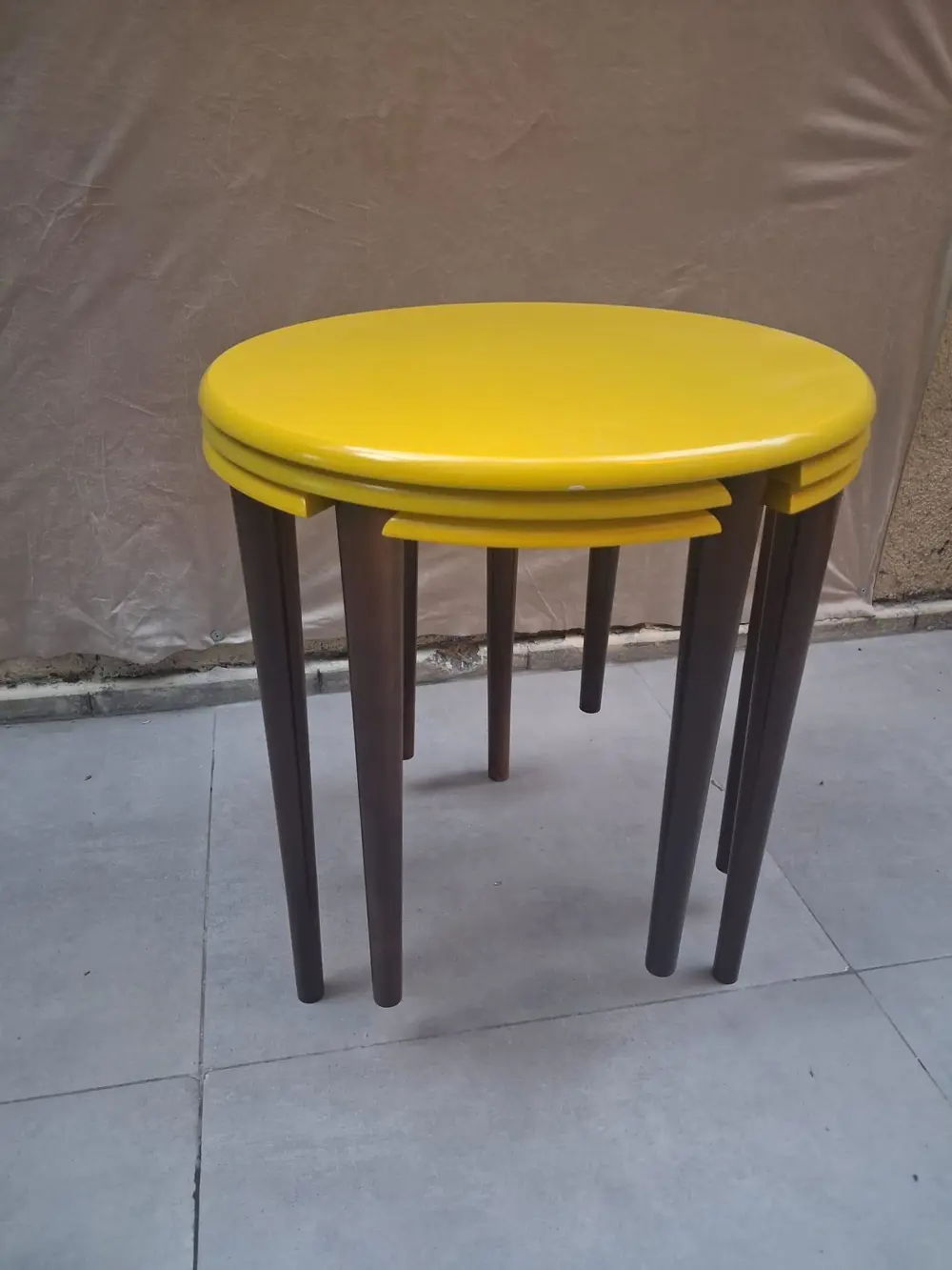 Zigon Dümen Sehpa 90609 Yuvarlak Model Kayın Torna Parlak Sarı Ta Zigon Dümen Sehpa 90609 Yuvarlak Model Kayın Torna Parlak Sarı Ta