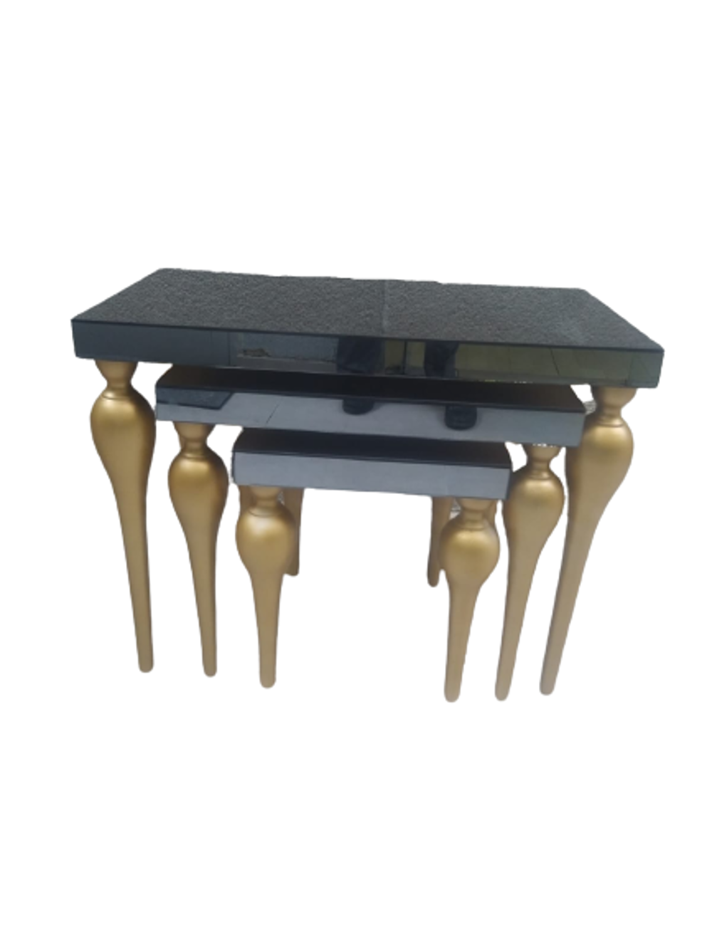 Zigon ILGZ 12386 TOMBUL Model Kayın MDF tabla gold ayak Füme cam 