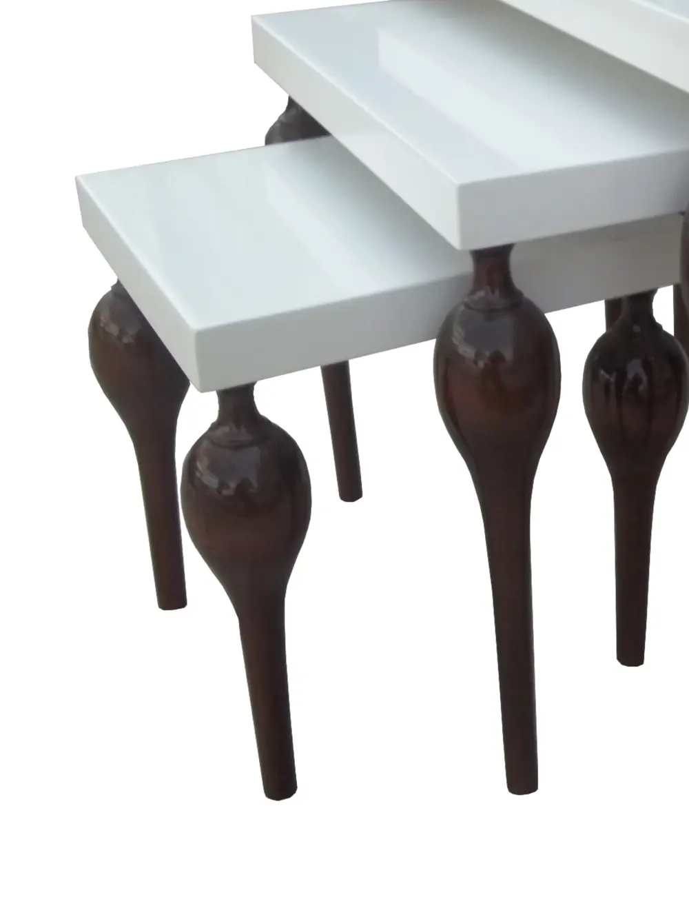 Zigon ILGZ-13673 Tombul Model sehpa Kayın ayak kaplama Parlak bey