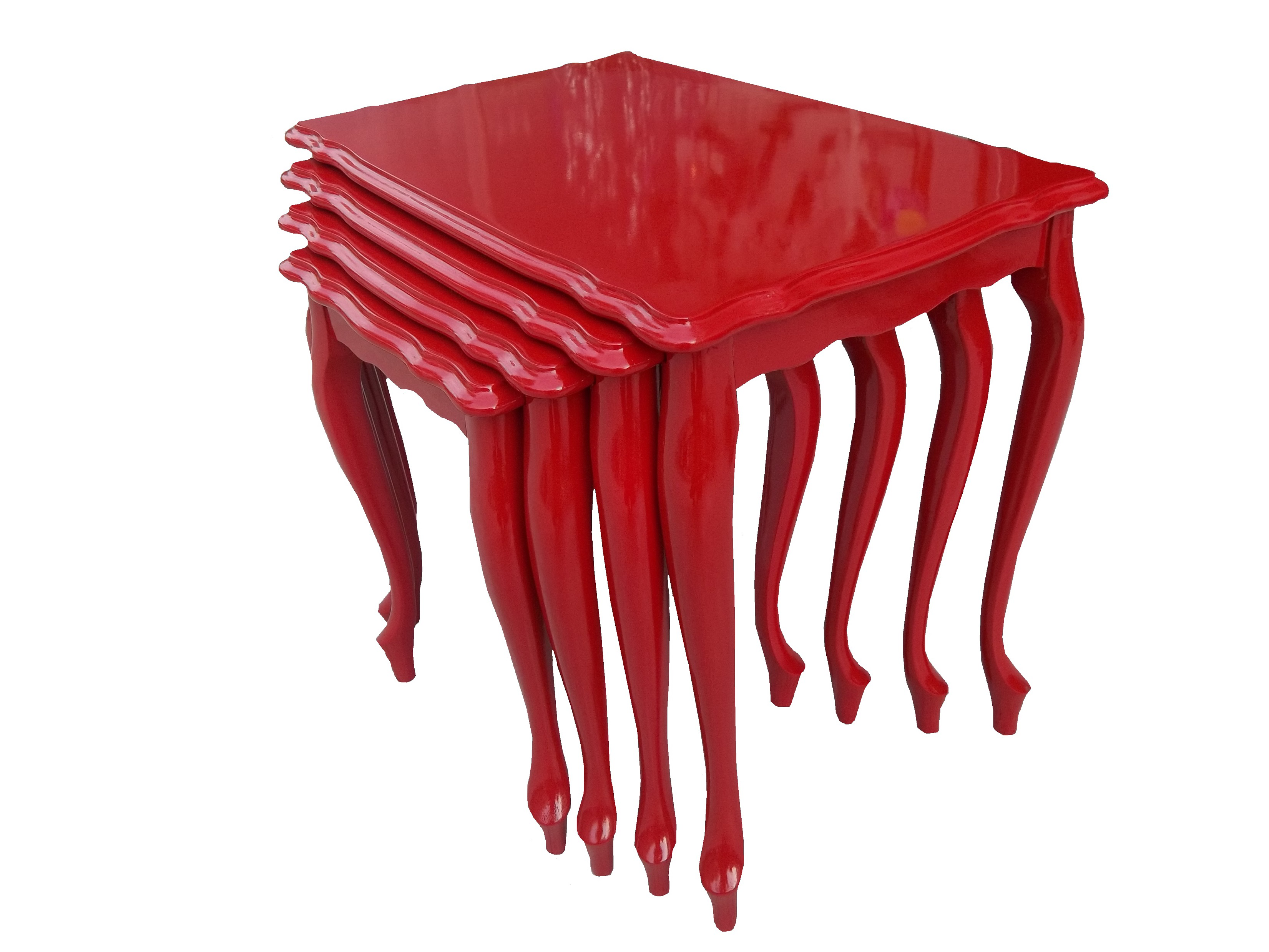 Zigon ILGZ 13737 klasik Model Kayın aslan ayak Parlak KIRMIZI Lak