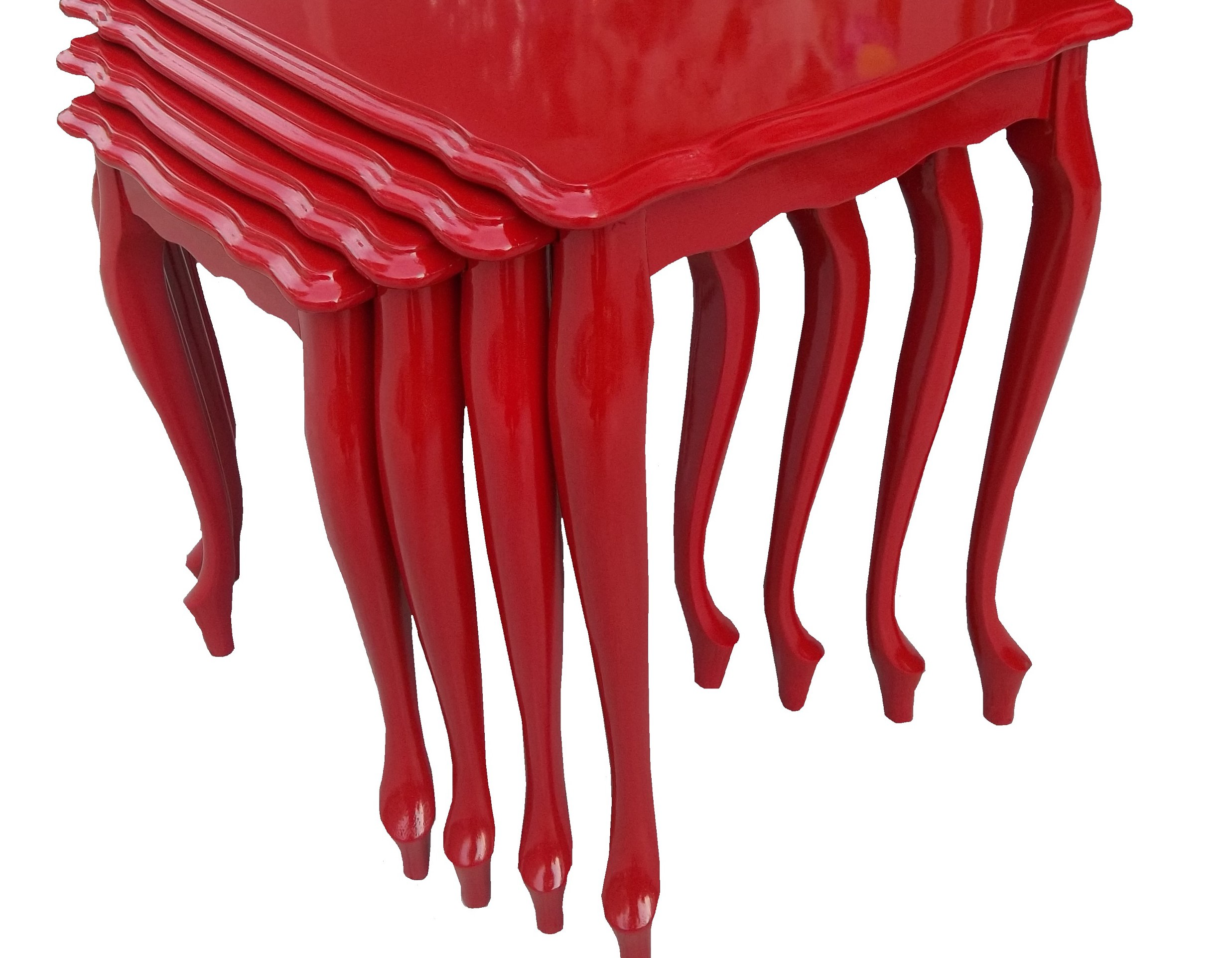 Zigon ILGZ 13737 klasik Model Kayın aslan ayak Parlak KIRMIZI Lak