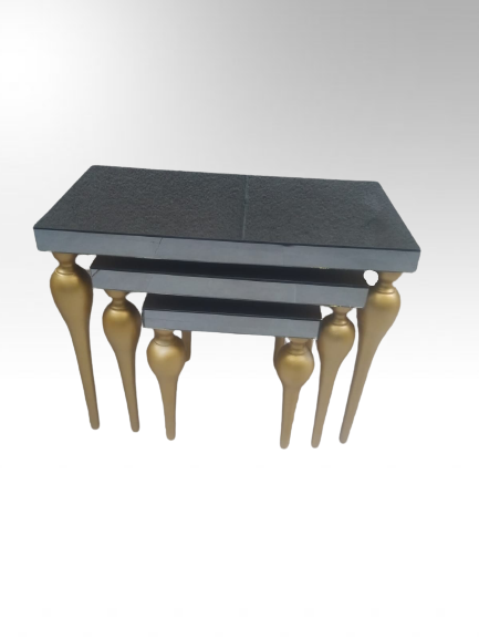 Zigon ILGZ 13874 Tombul ayak Model Kayın MDF tabla Parlak gold Fü