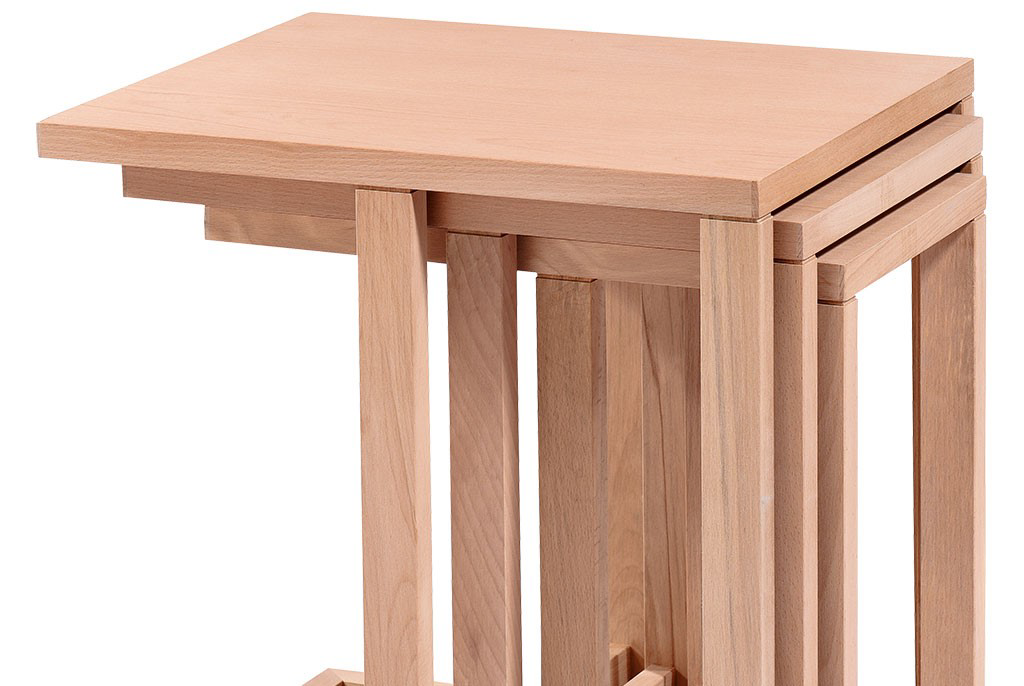 Zigon ILGZ 16815 C Model Sehpa HAM Kayın Tekerlek Ayak Kaplama 3 